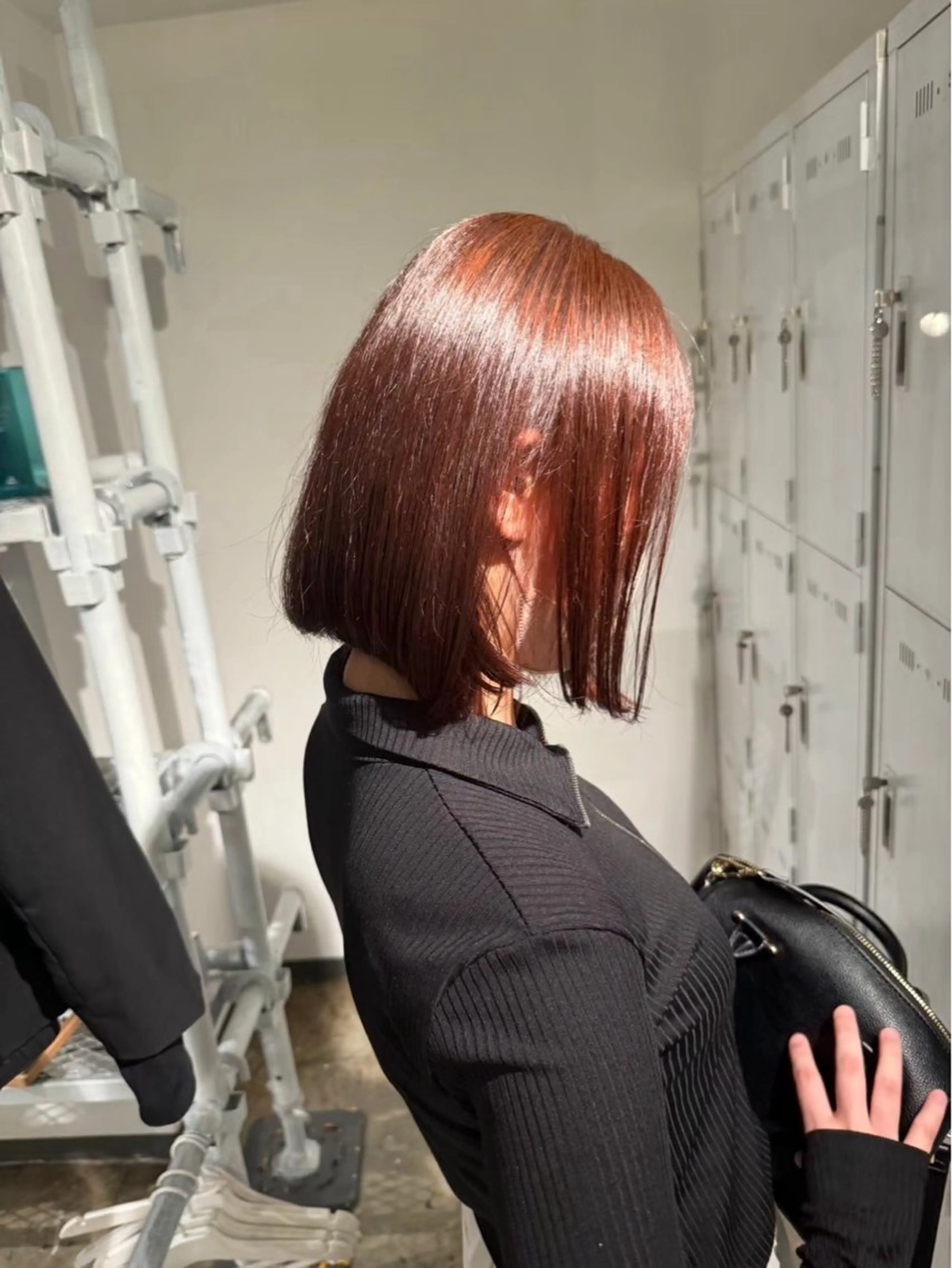 ミディアム カラー ブリーチ ブリーチなしカラー ボブ 髪質改善 トリートメント 🕯平成/グランジ へア🕯HARUKAのヘアスタイル