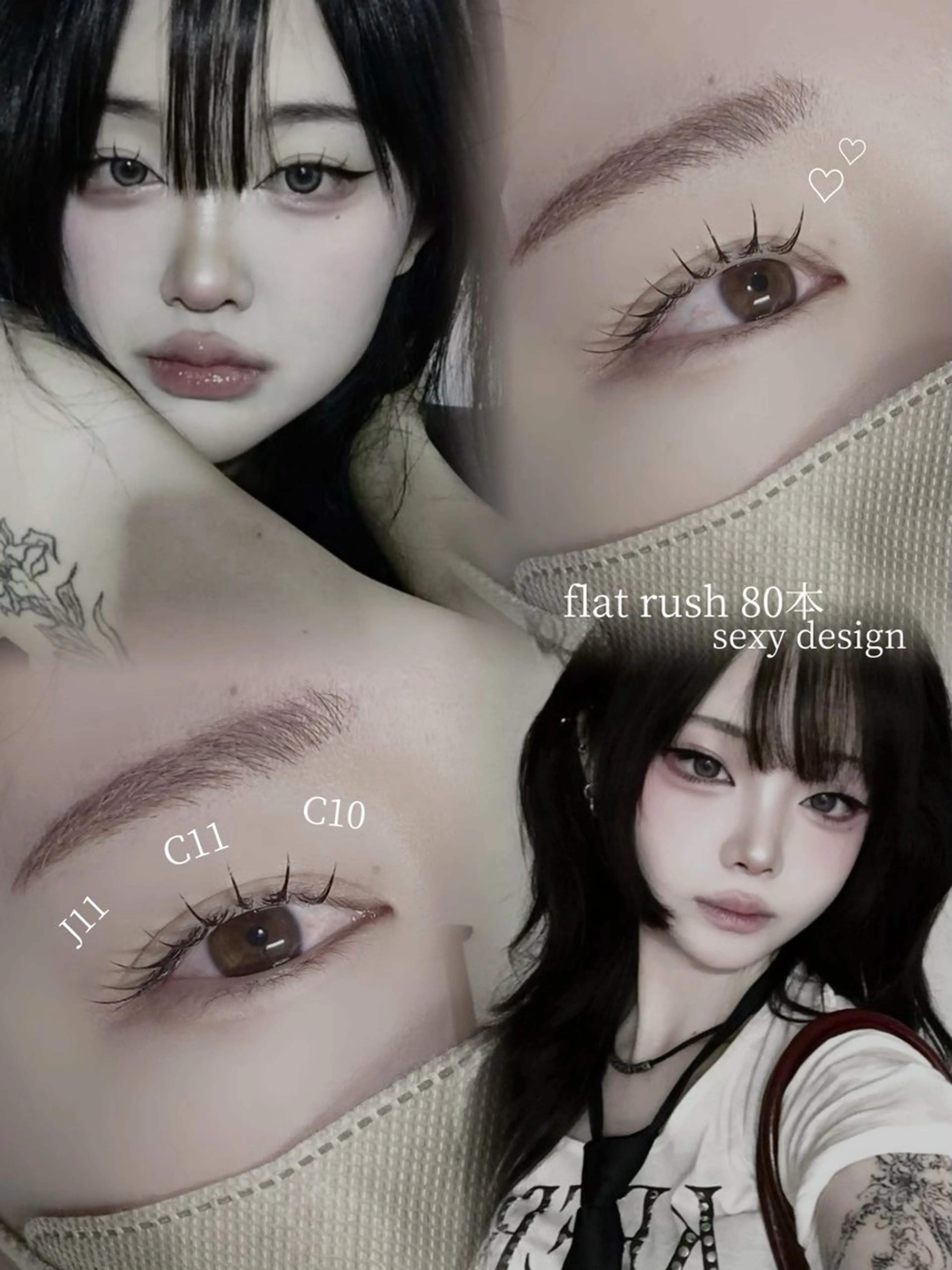 マツエク・マツパ Aimi /似合わせ 束感まつげ🖤のマツエク・マツパデザイン