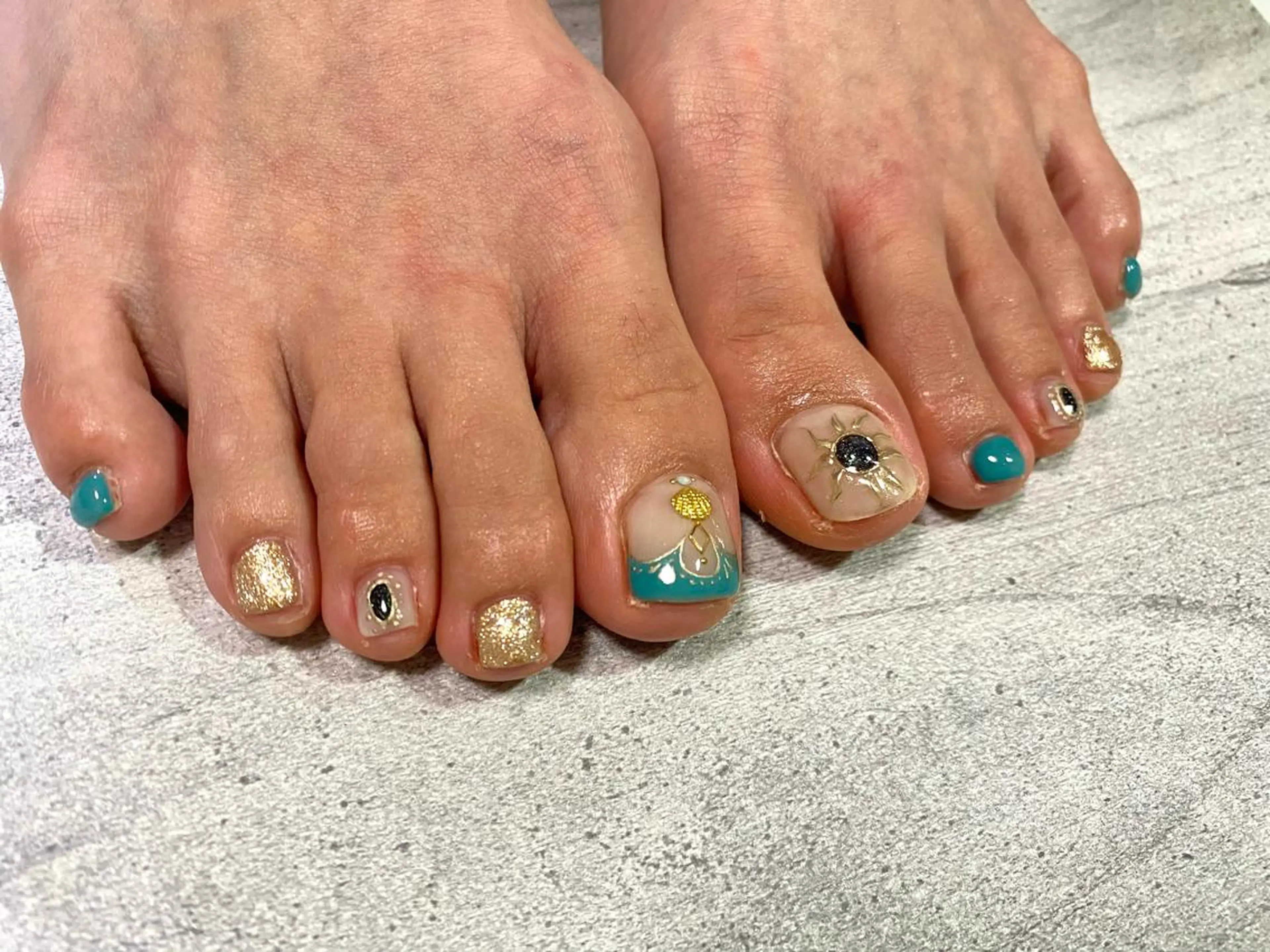 フット🦶🏼片足２本ずつアートコース✨の写真