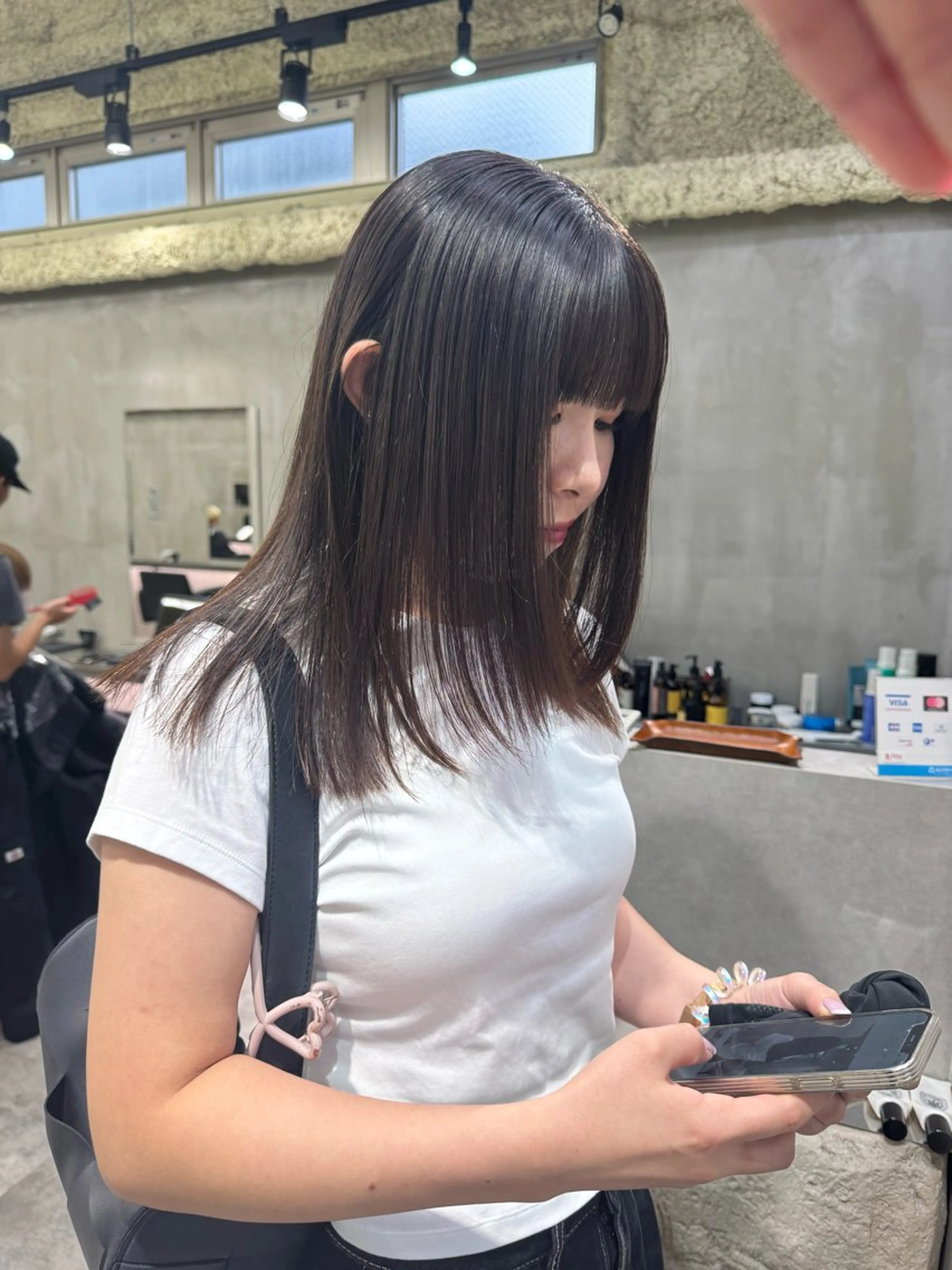 ミディアム 酸性ストレート 🍈yurina 福岡/パーマ🍈のヘアスタイル