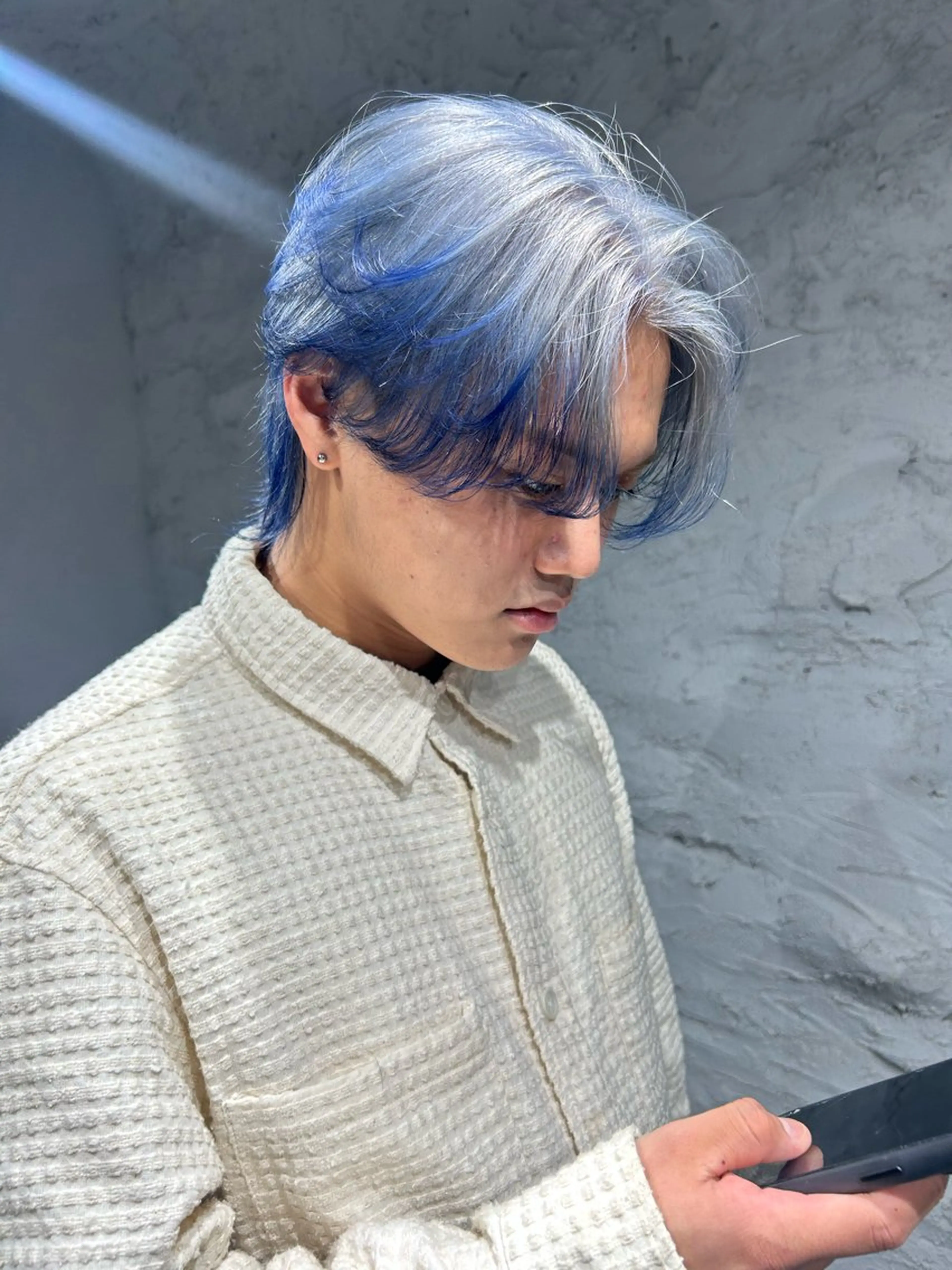 カラー メンズ センターパート メンズ韓国風 マッシュ メンズパーマ 刈り上げ カット ヘアカラー 船橋🪡 キチ/RITSUのヘアスタイル