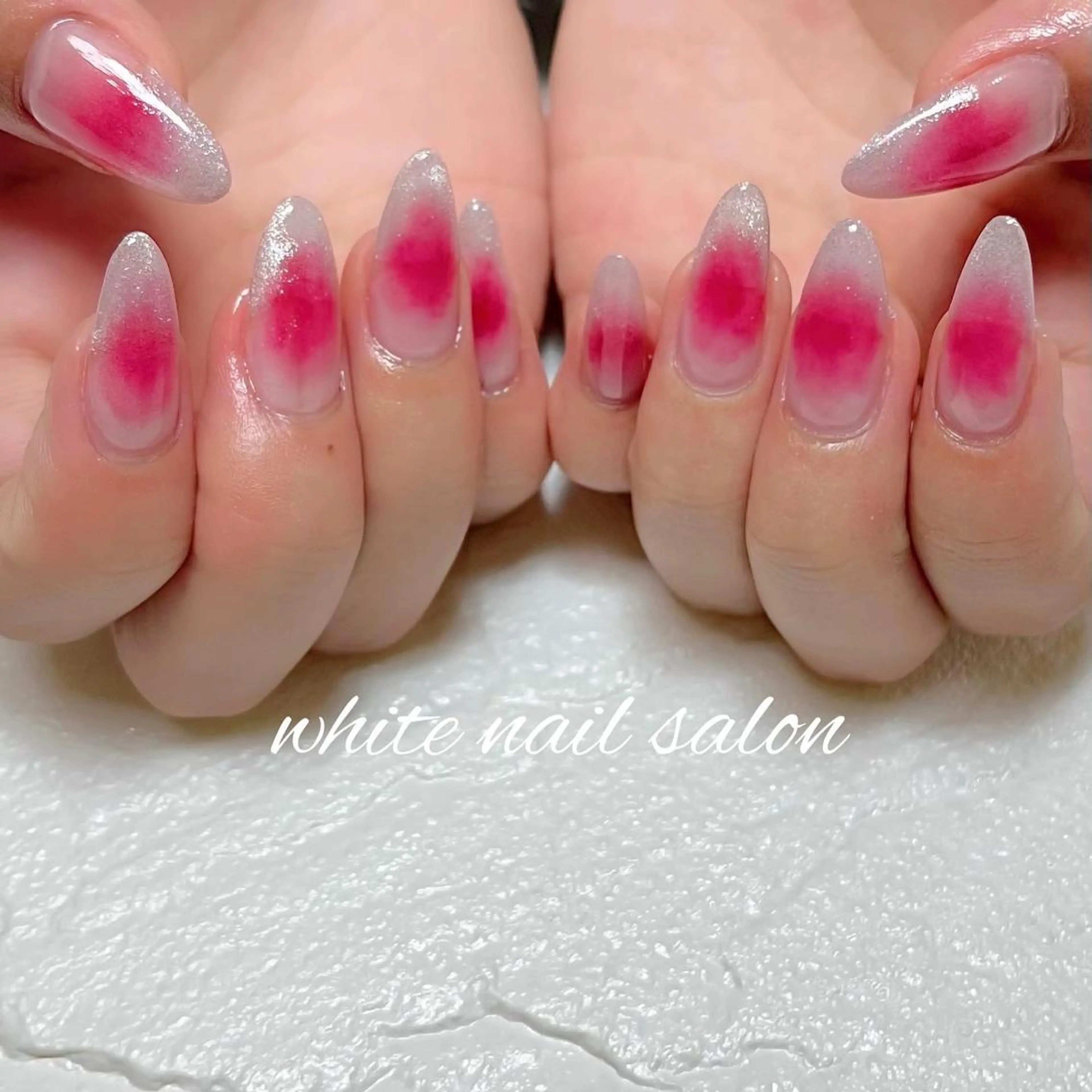 ネイル 長さ出し フットネイル ジェルネイル ハードジェル ラメ(グリッター) ハンドネイル white nail salonのネイルデザイン