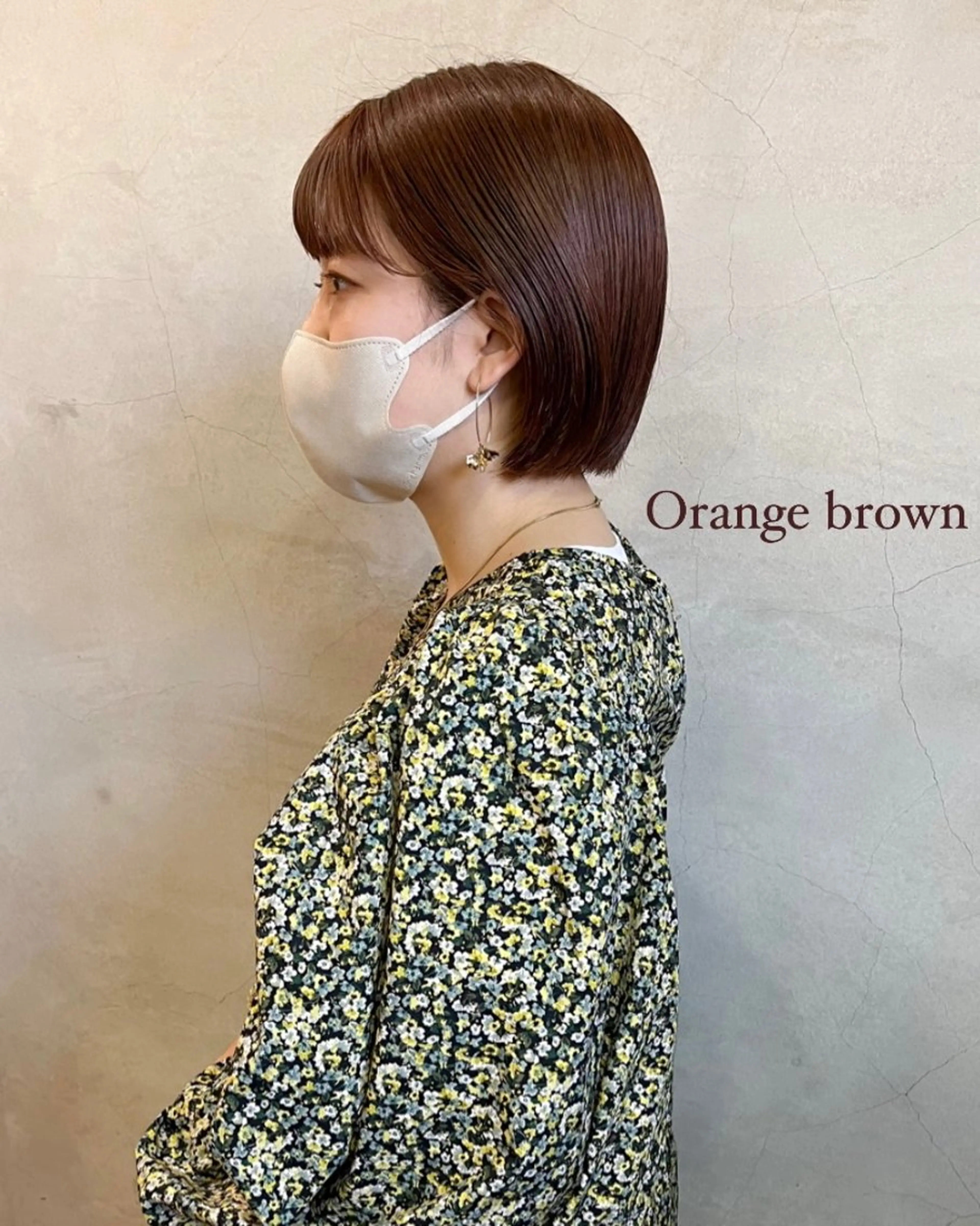 ミディアム カラー Musee plume所属・荻野七菜子 ボブのヘアスタイル