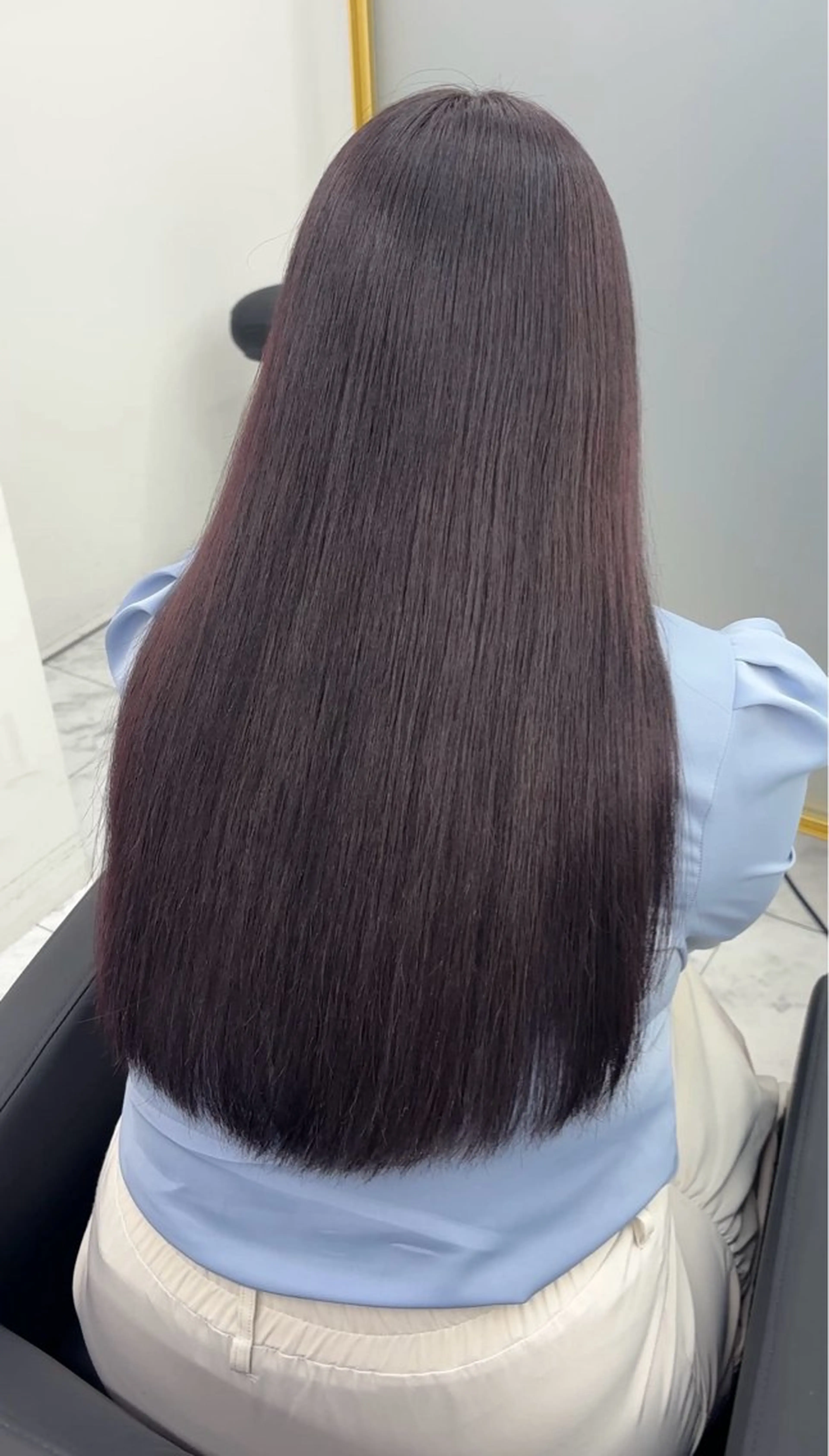 ロング ヘアカラー ラベンダーカラー /巻き/WAKANAのヘアスタイル