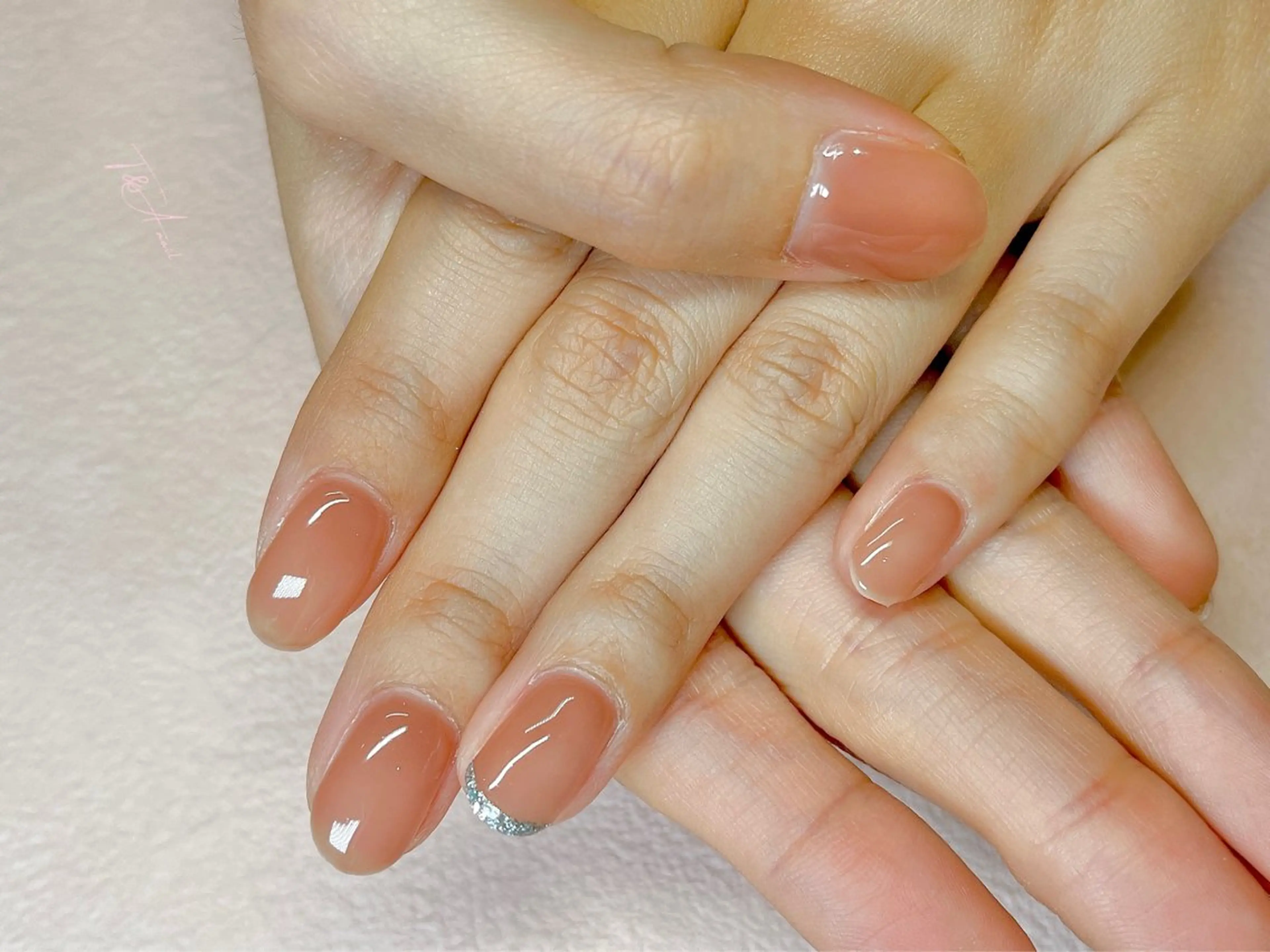 ネイル 長さ出し ジェルネイル ワンカラーネイル スカルプネイル シンプルネイル ハンドネイル T&A nailのネイルデザイン