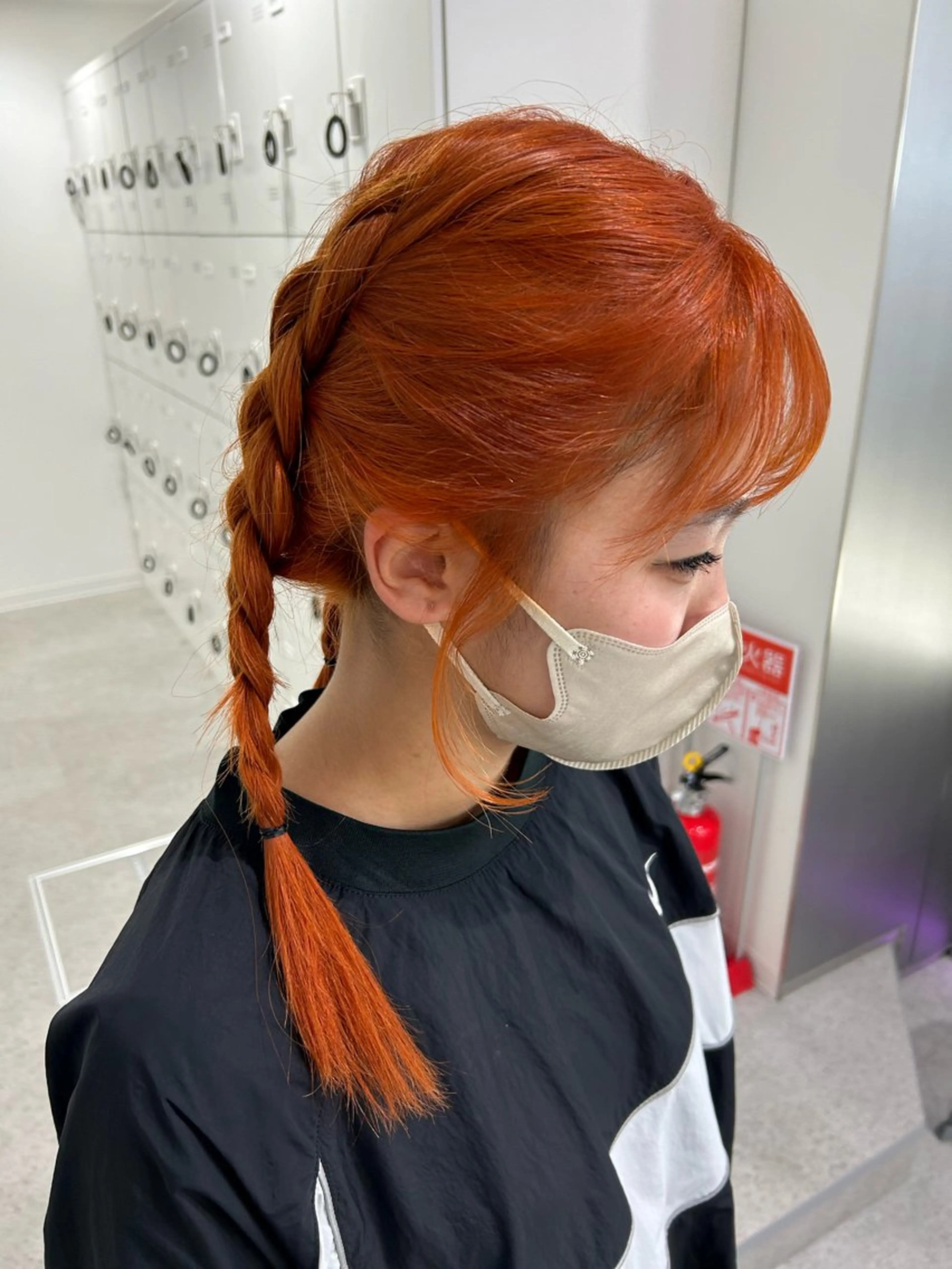 セミロング カラー 愛結 暖色カラー🎀🩰のヘアスタイル