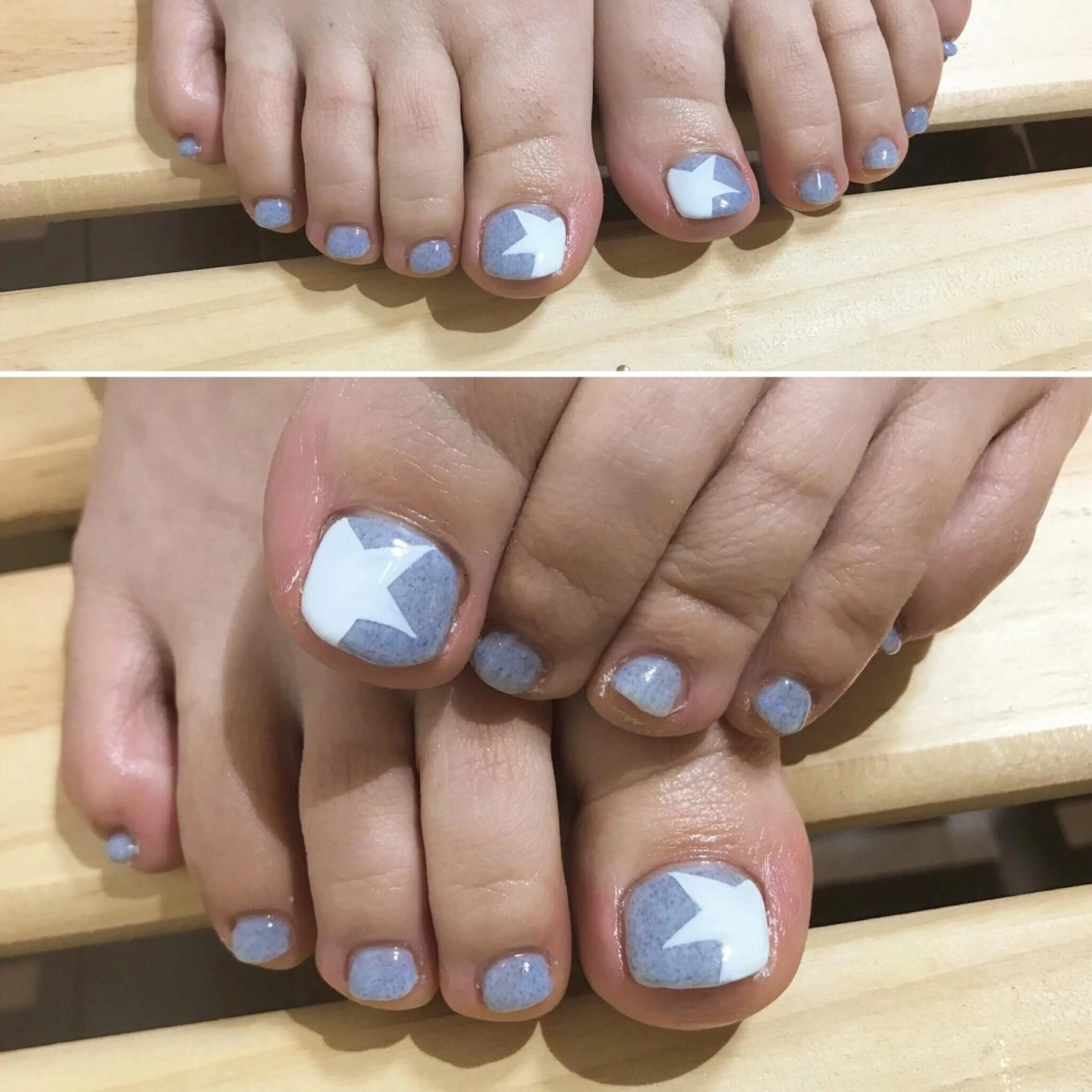 ネイル フットネイル シンプルネイル 春ネイル 夏ネイル ホワイト ネイル フフラ所属・nail fufla ♡yamane♡のネイルデザイン