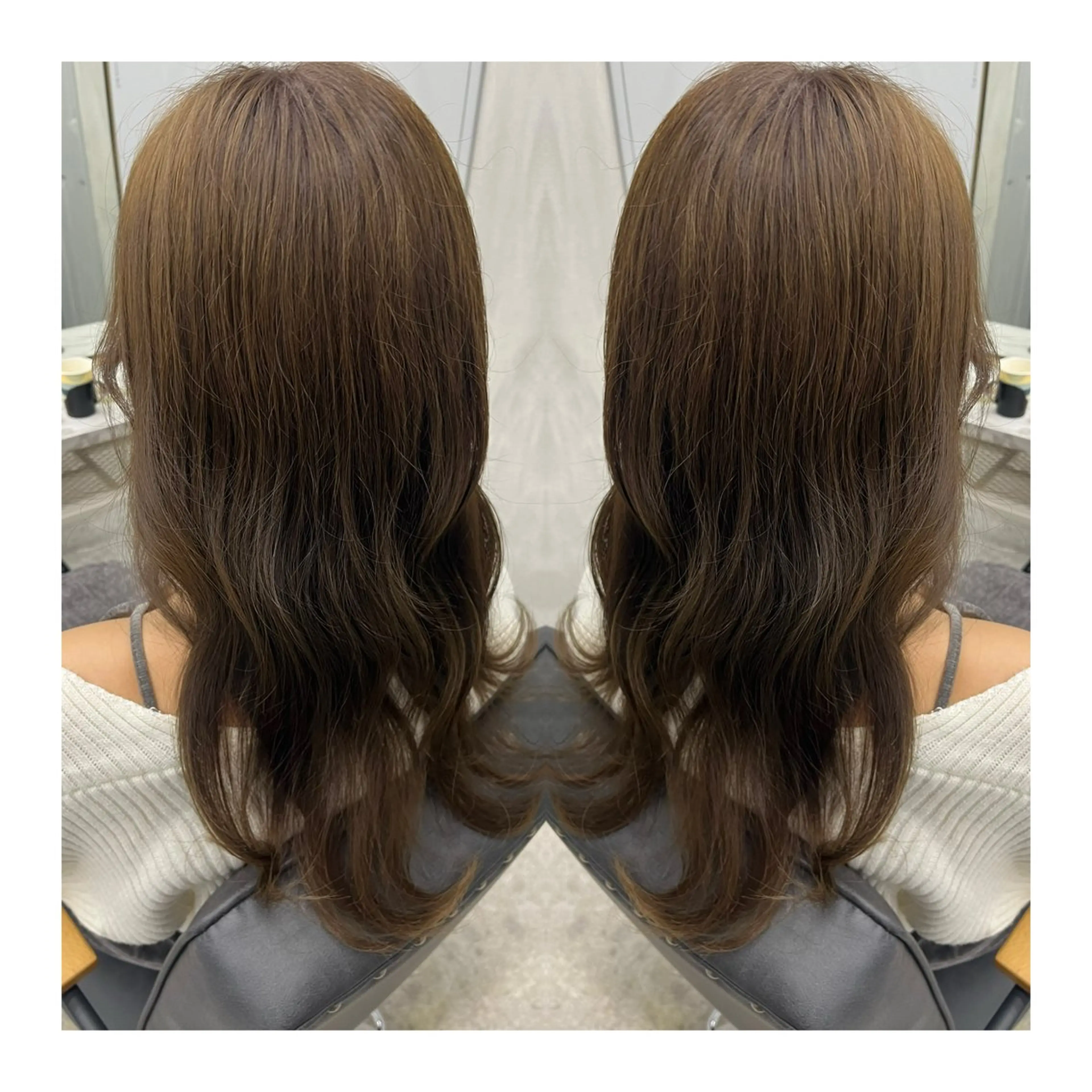 ロング ヘアカラー トリートメント 🩶韓国艶髪🇰🇷 下本夕綺のヘアスタイル