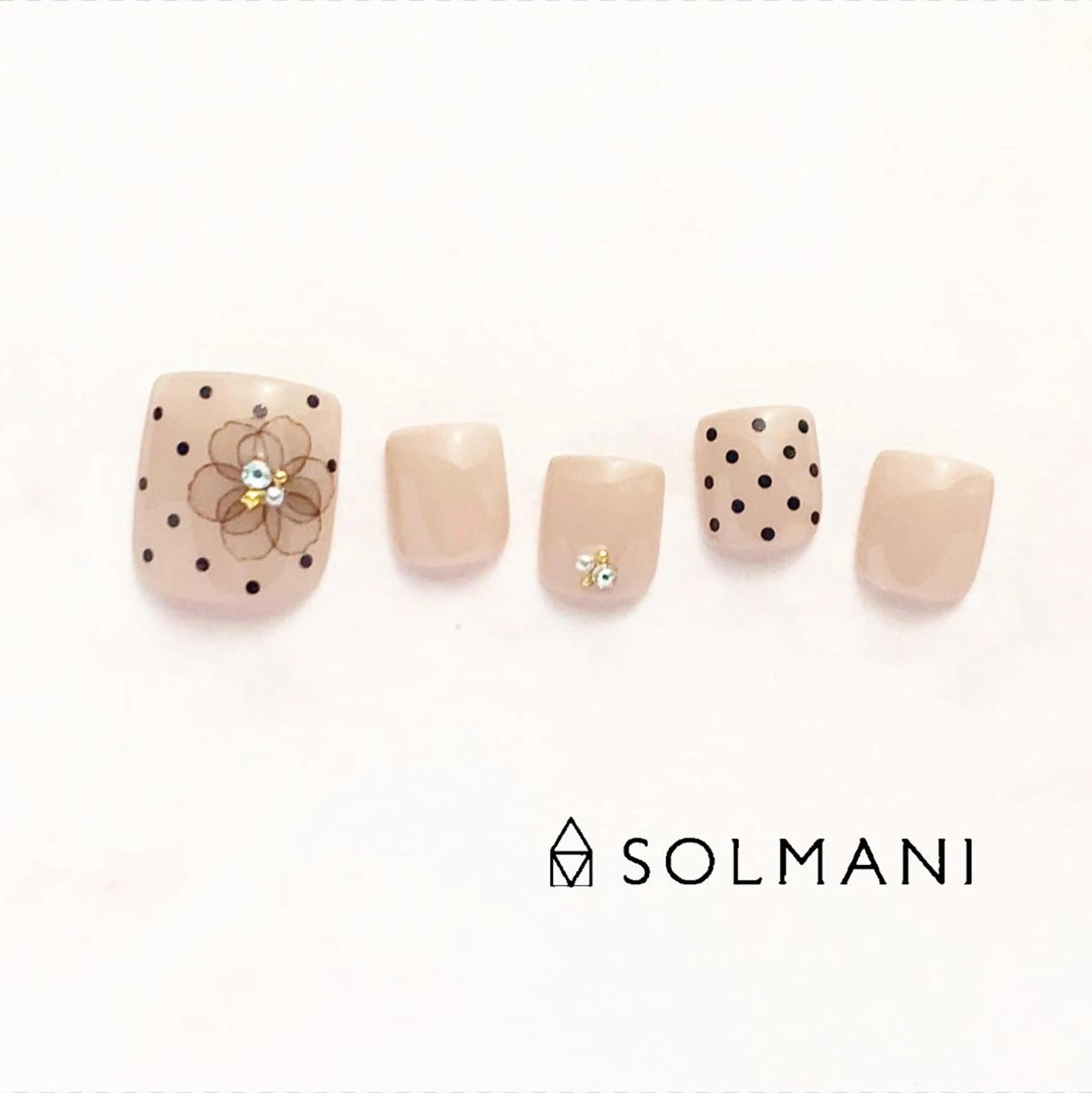 ネイル フラワーネイル フットネイル SOLMANI 予約担当のネイルデザイン