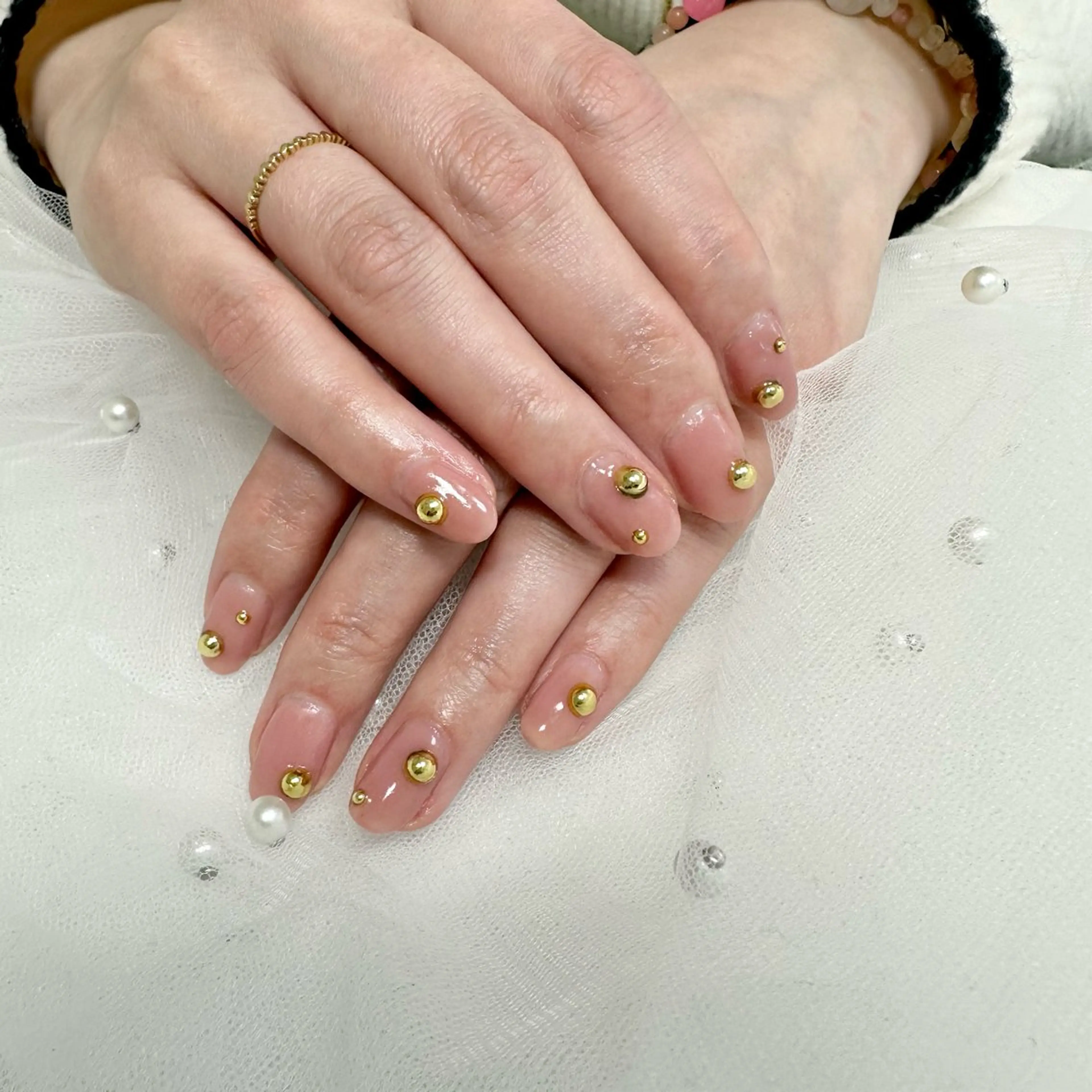 ネイル ゴールド 春ネイル LAUR Natsukiのネイルデザイン