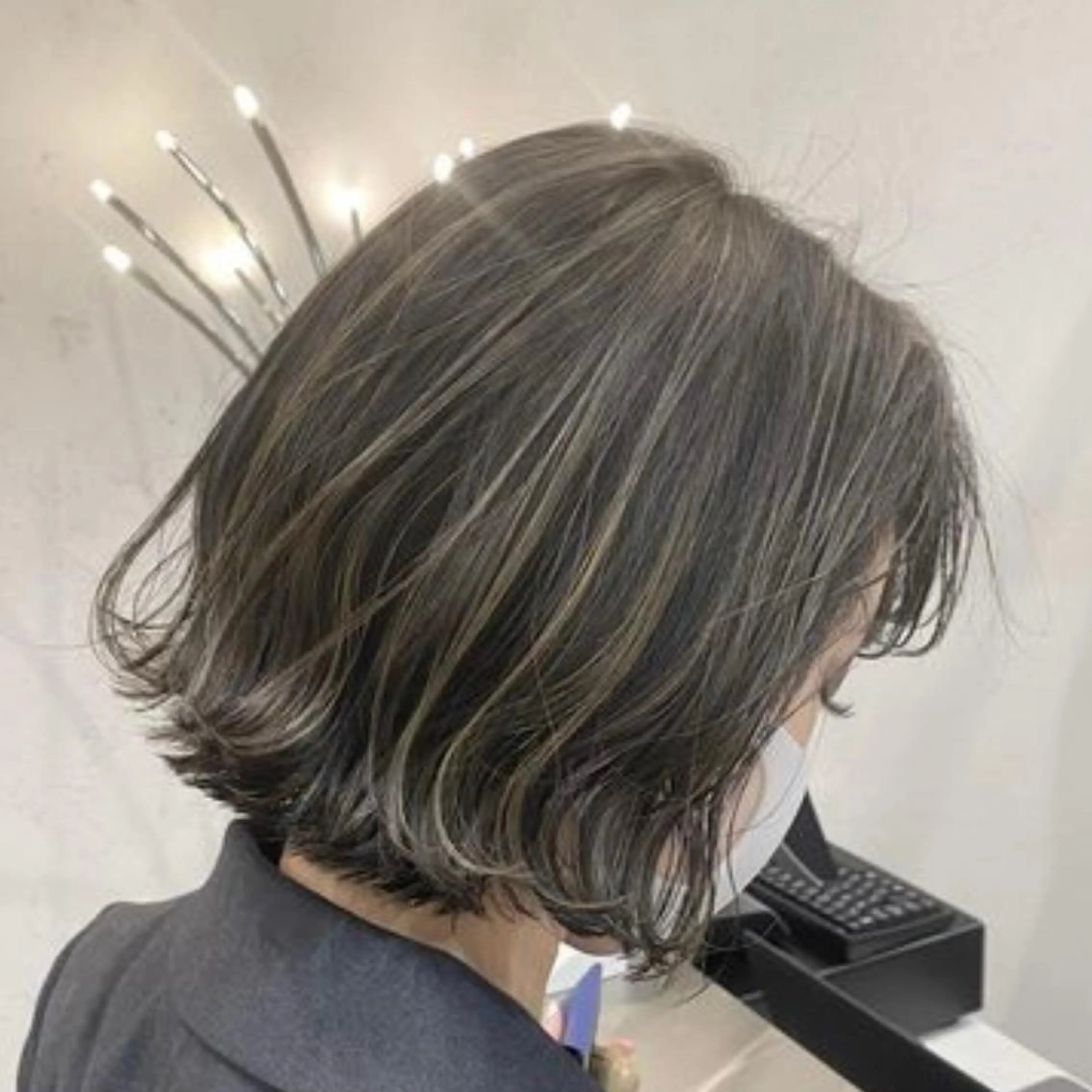 ミディアム カラー DEAN所属・KEIGO/パーマ ハイトーン/DEANのヘアスタイル