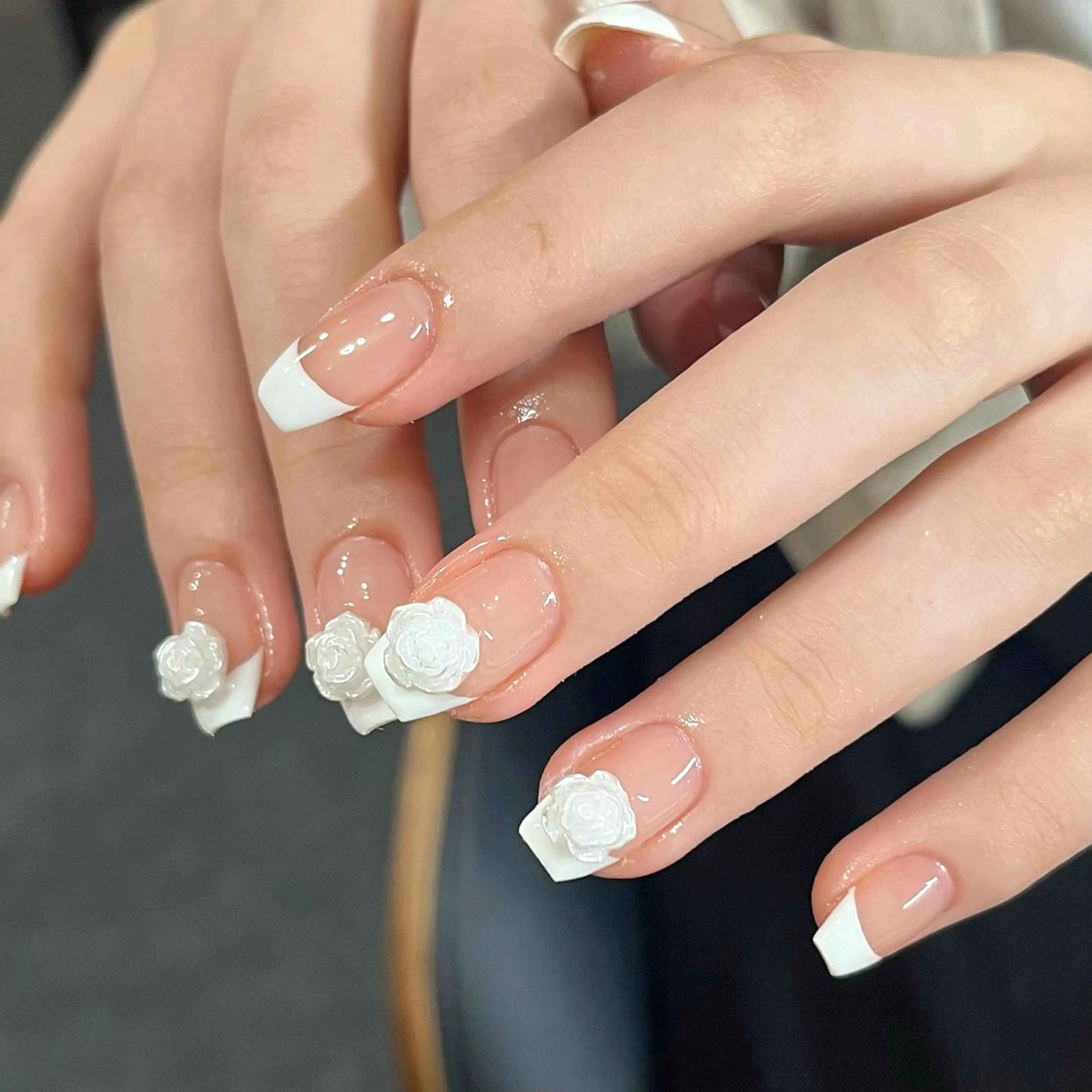 ネイル フレンチネイル ピンク ピンクベージュ ハンドネイル ハンドケア 🎀NAIL🎀 AI🪄︎︎◝✩のネイルデザイン