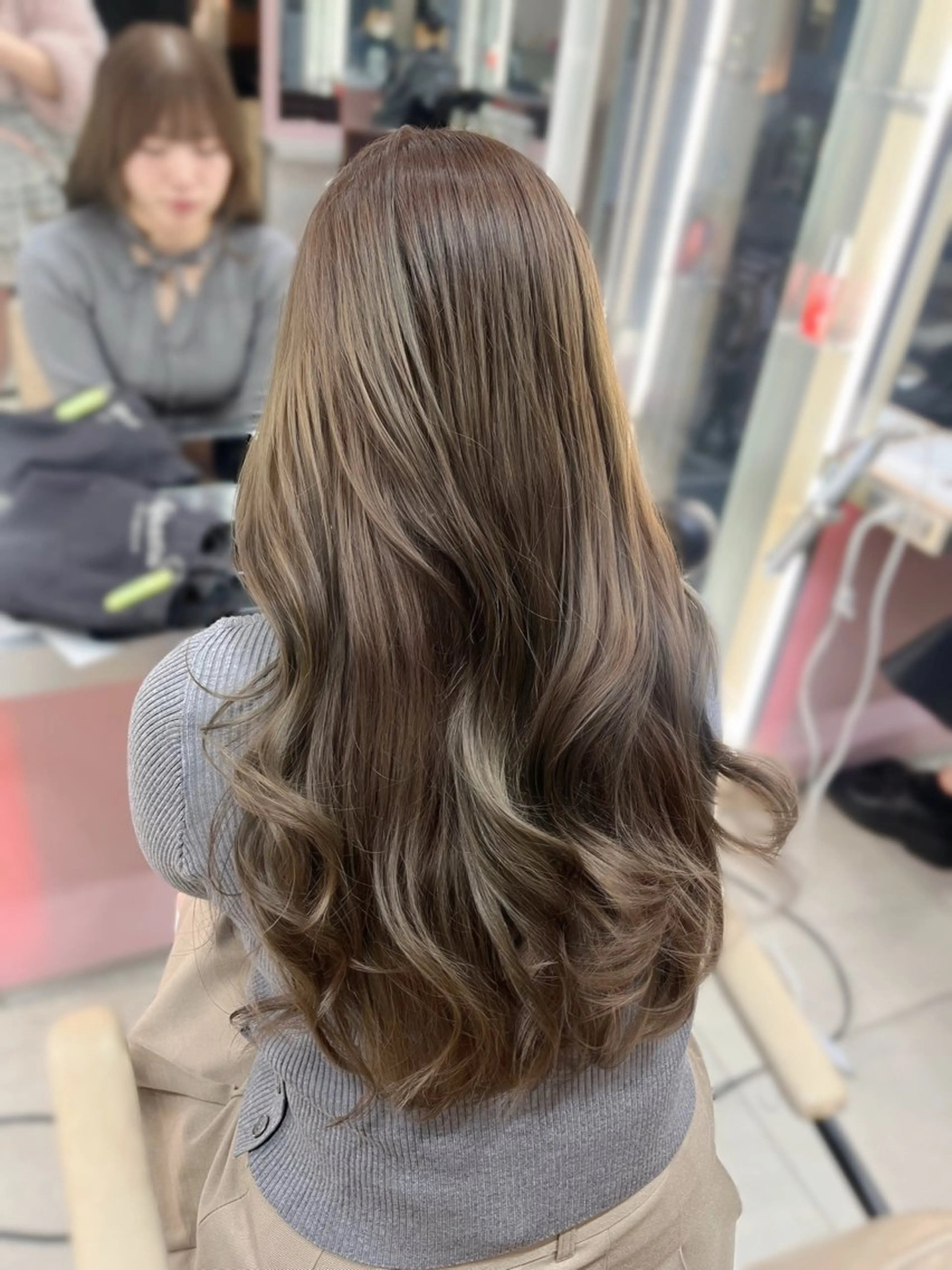 カラー ベージュカラー ブリーチ ダブルカラー ブリーチなしカラー オリーブベージュ 上品モテガーリー Rena🎀のヘアスタイル