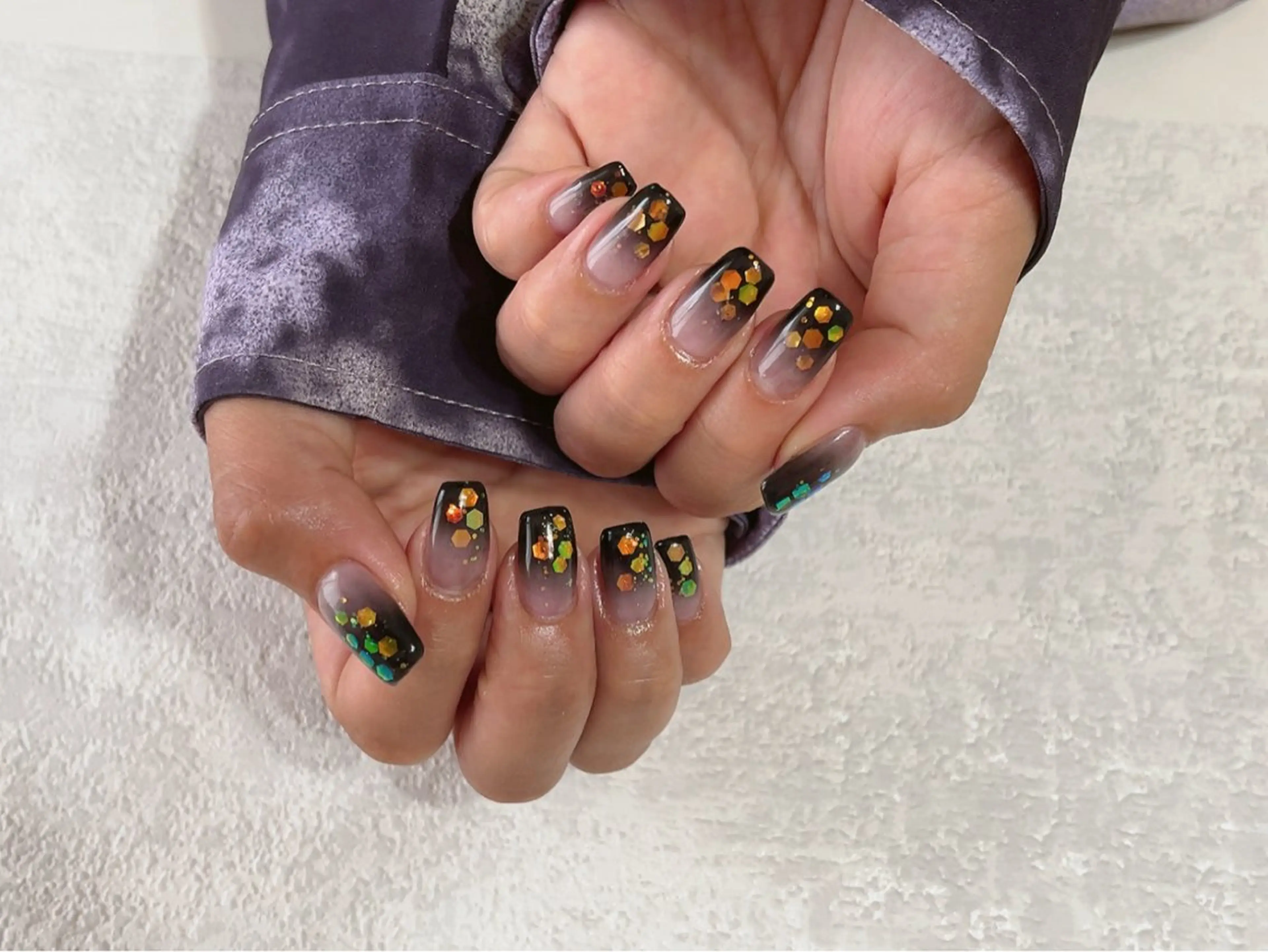 ネイル ジェルネイル グラデーション メンズネイル パラジェル 夏ネイル kikinail 溝の口のネイルデザイン