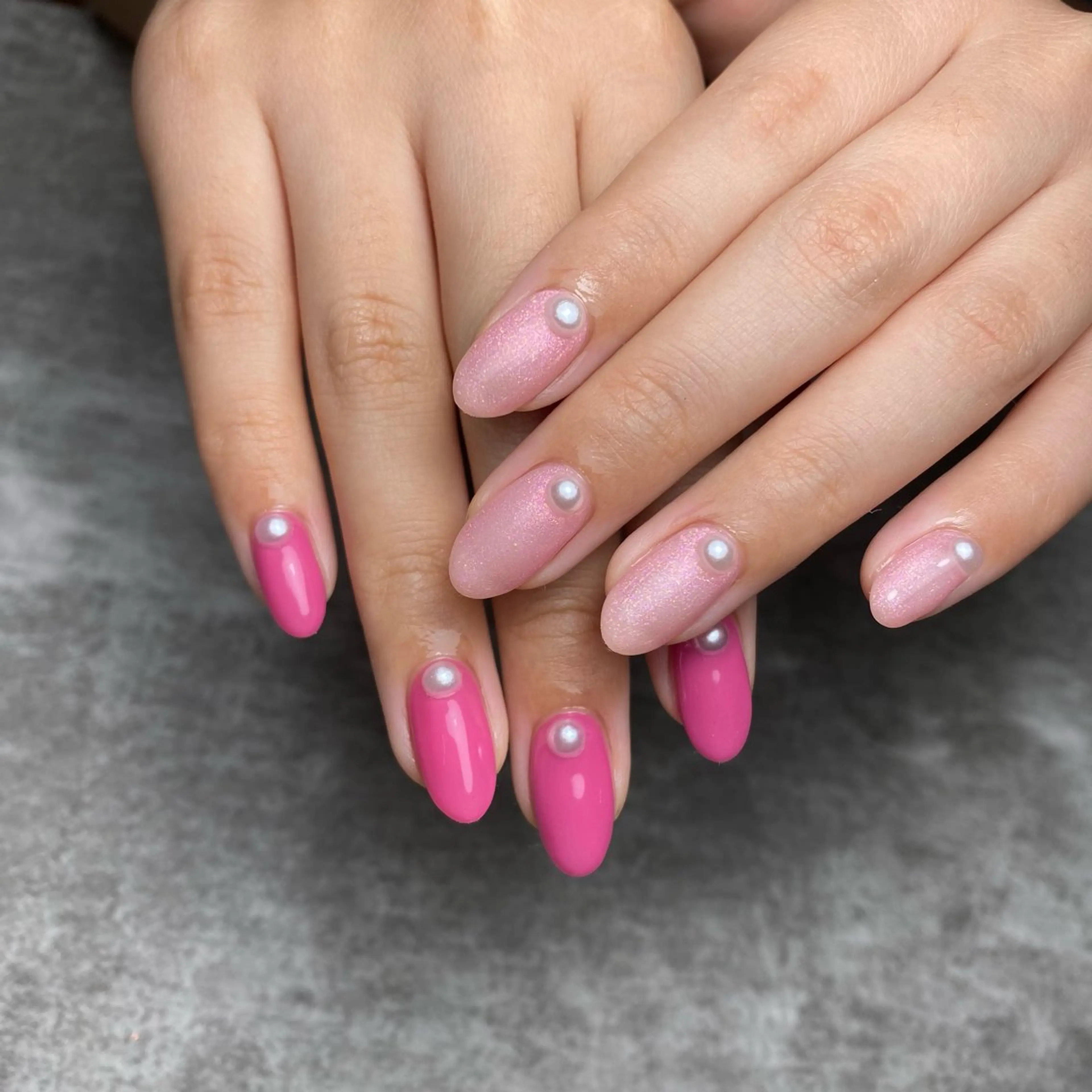 ネイル ジェルネイル ワンカラーネイル ピンク ハンドネイル yuki nail...のネイルデザイン