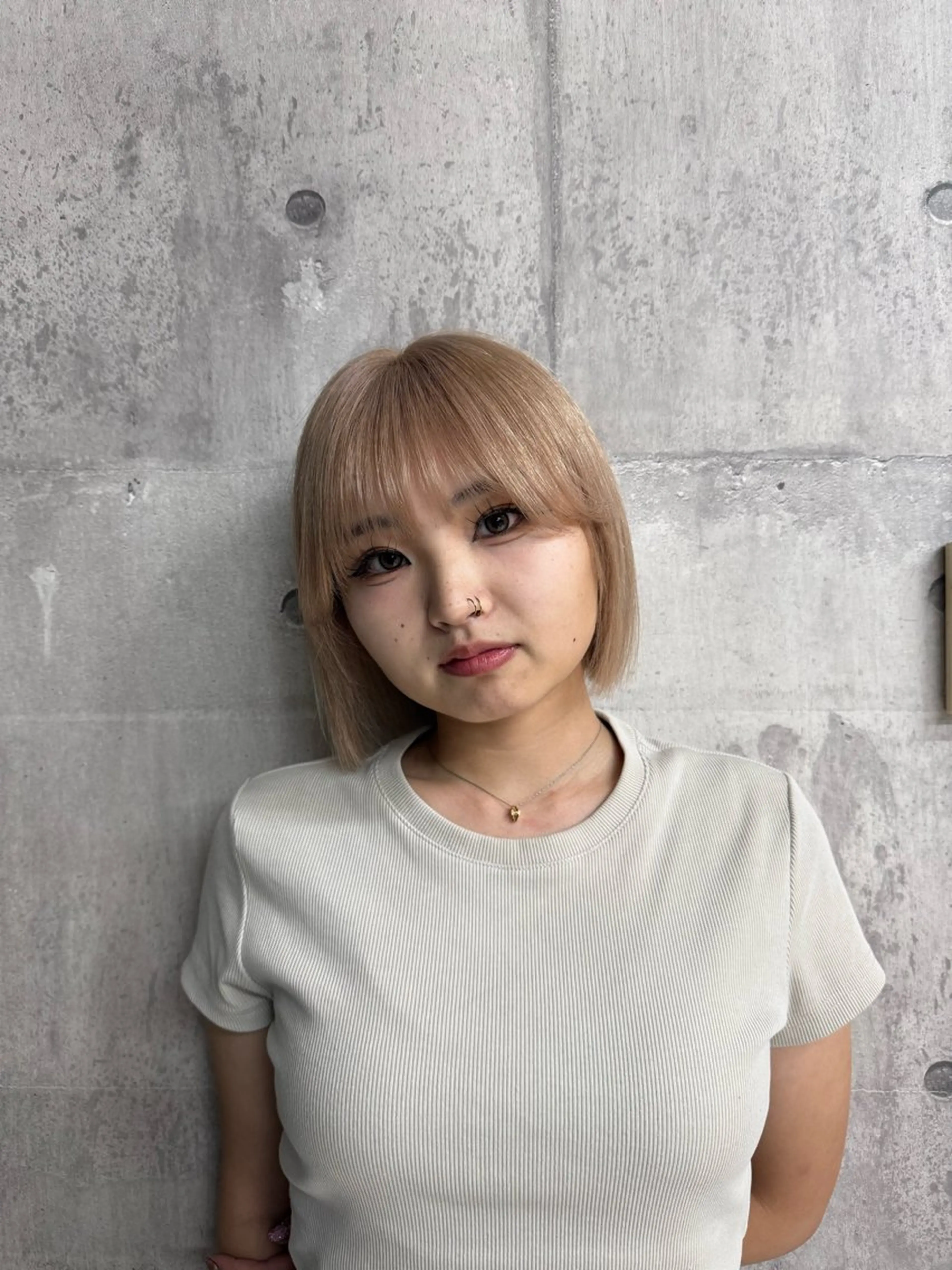 ロング カラー ベージュカラー ブリーチ ブロンド ミルクティーベージュ ピンクカラー ヘアカラー ハイトーン特化/ 複雑履歴修正/拓真のヘアスタイル