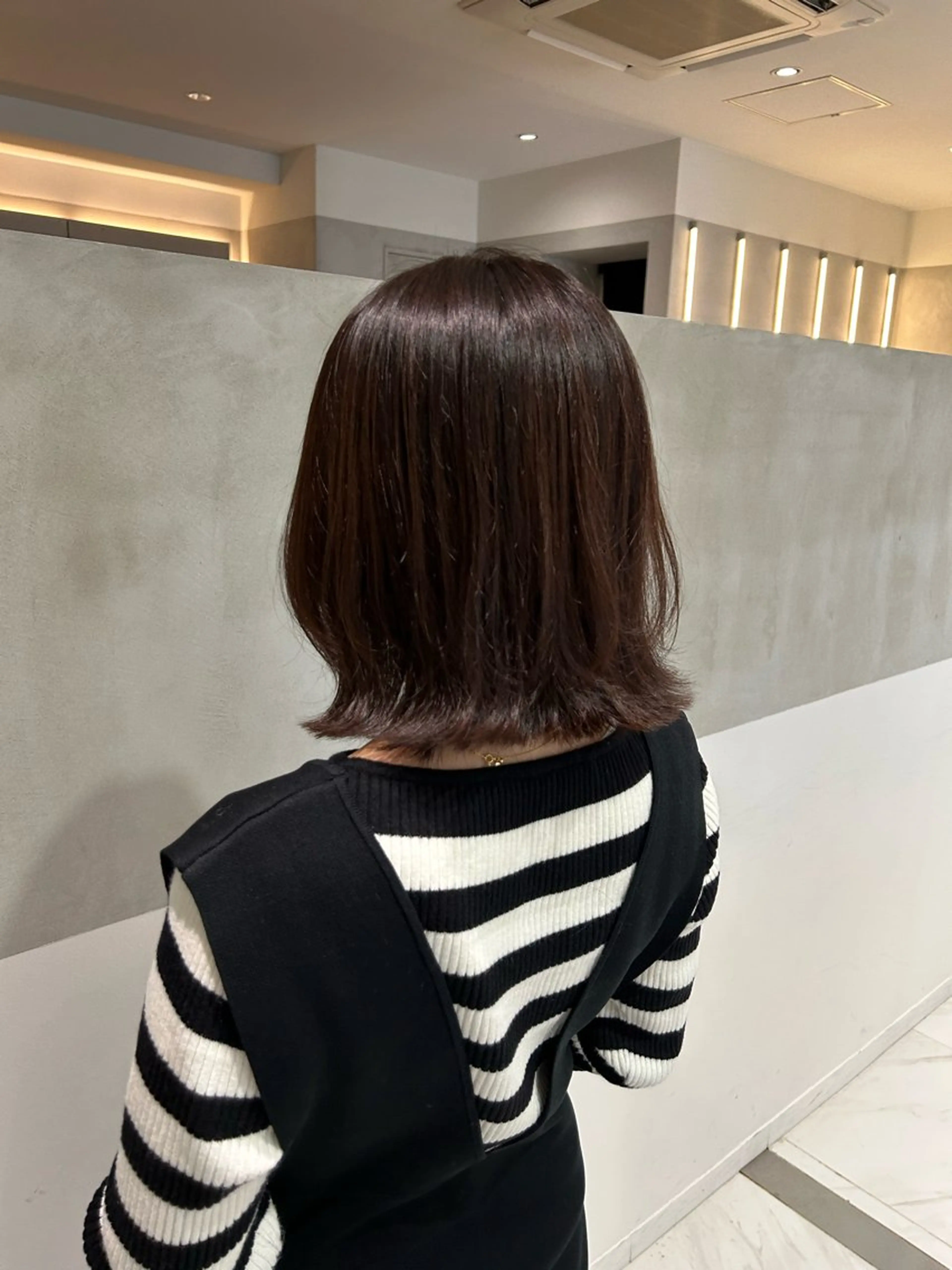 ミディアム カラー ボブレイヤー ブラウンカラー ピンクカラー ピンクブラウン ボブ カット ヘアカラー トリートメント ヘアセット ナチュラル/韓国💎 haruka 💎のヘアスタイル