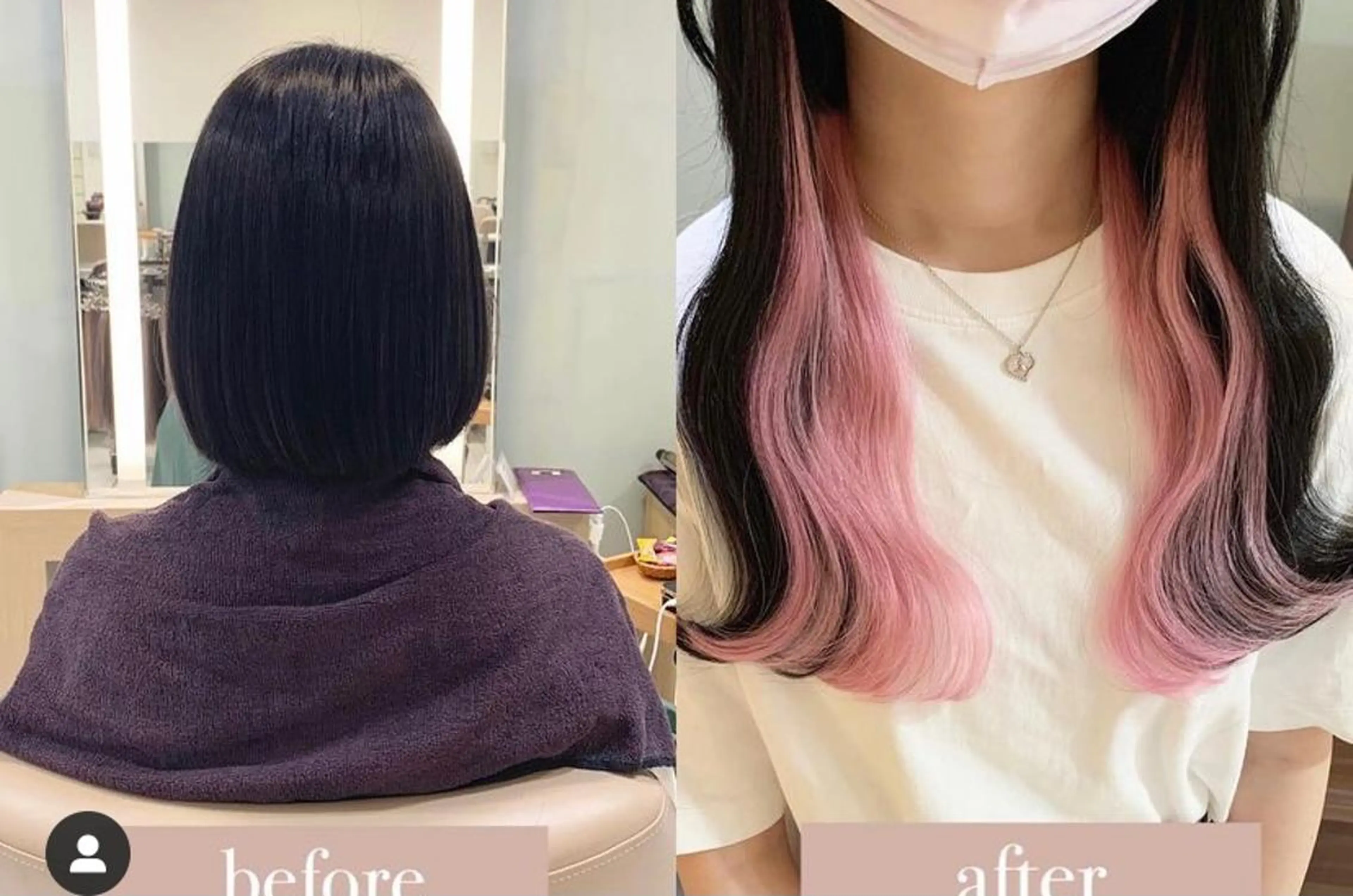 セミロング カラー イズ ミのヘアスタイル