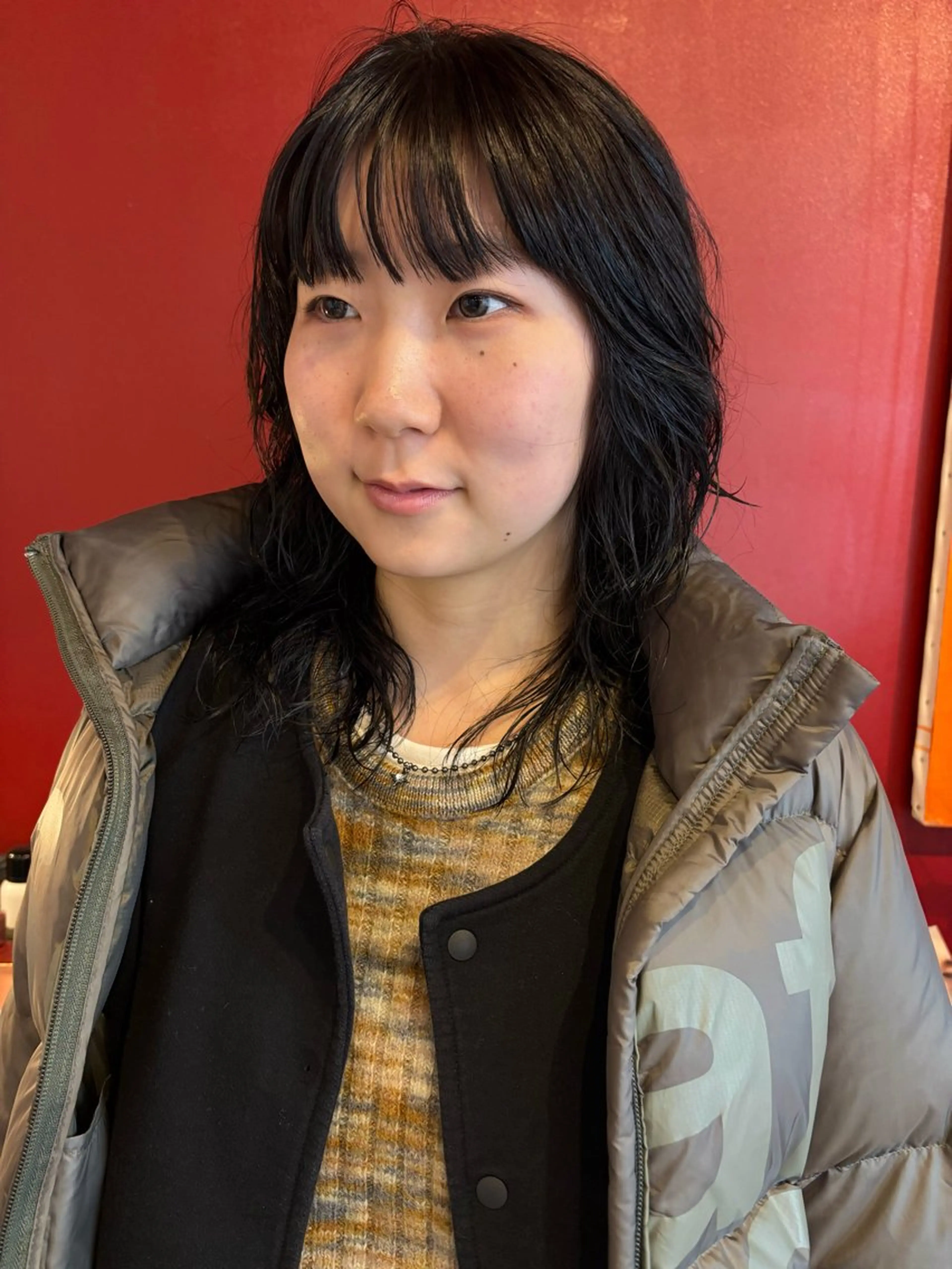 ミディアム パーマ 小日向 沙織のヘアスタイル