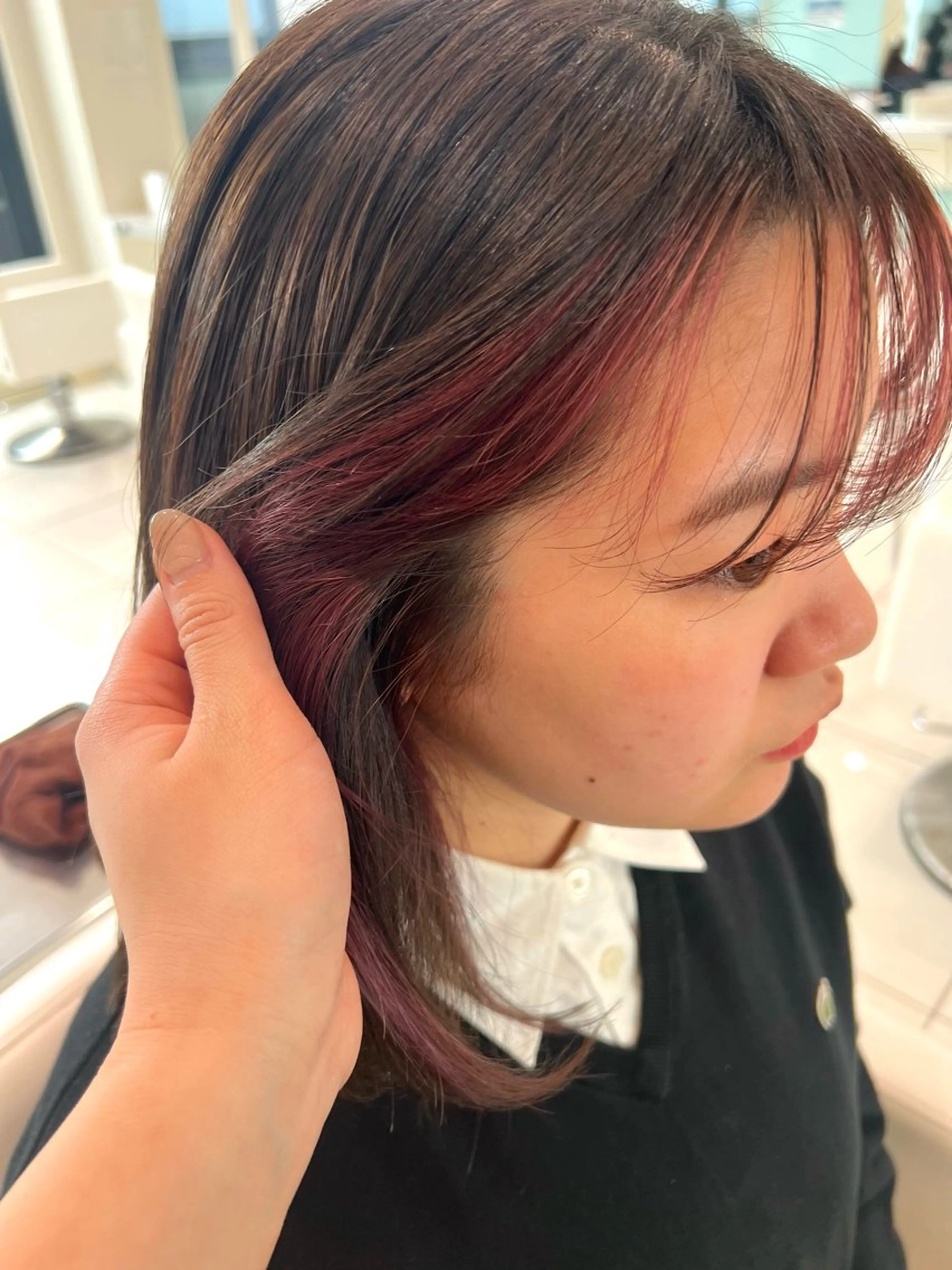 ミディアム カラー 透明感カラー/ベージ ュ/HIKARU🌿のヘアスタイル