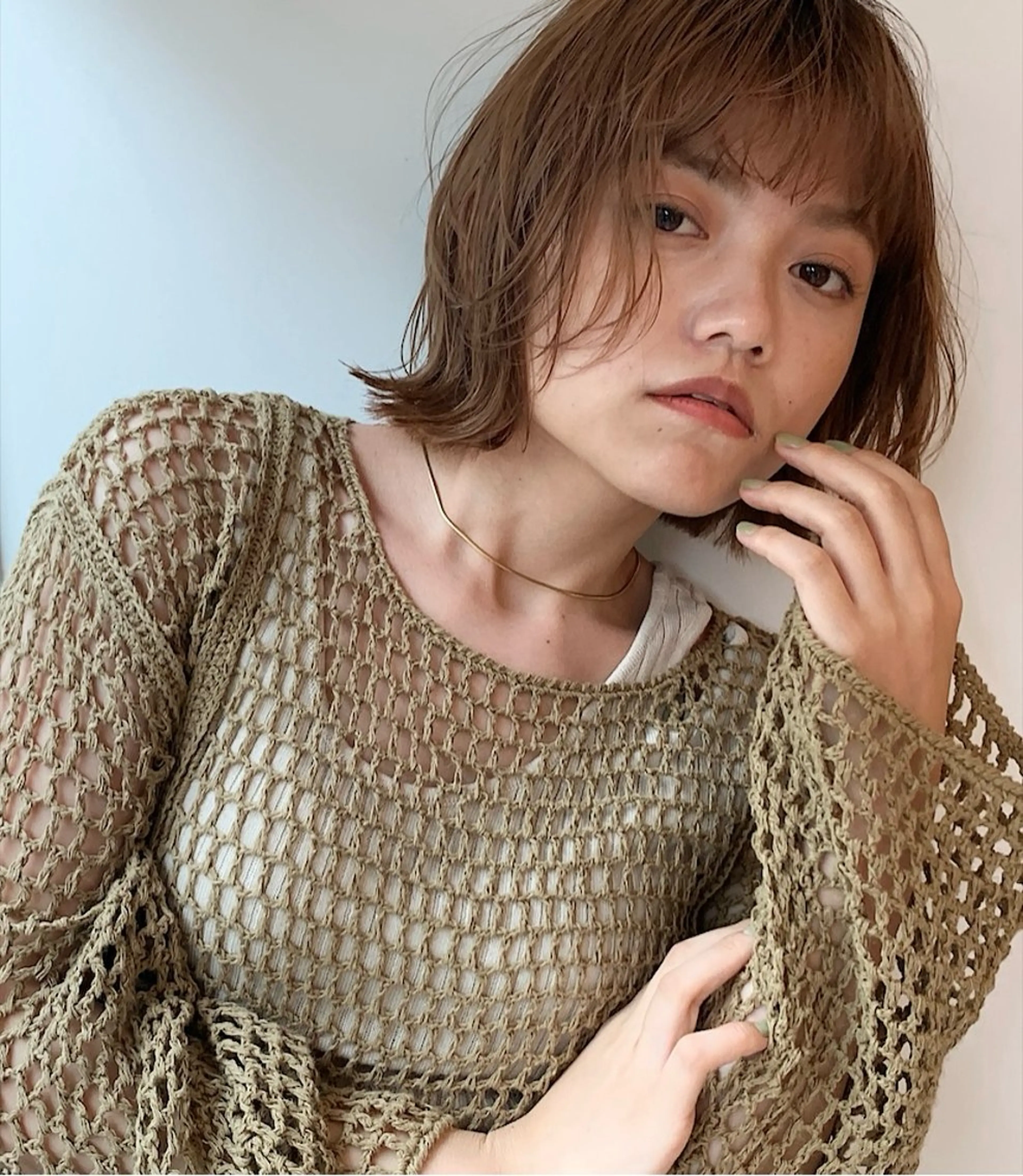 ミディアム 渥美 怜子のヘアスタイル