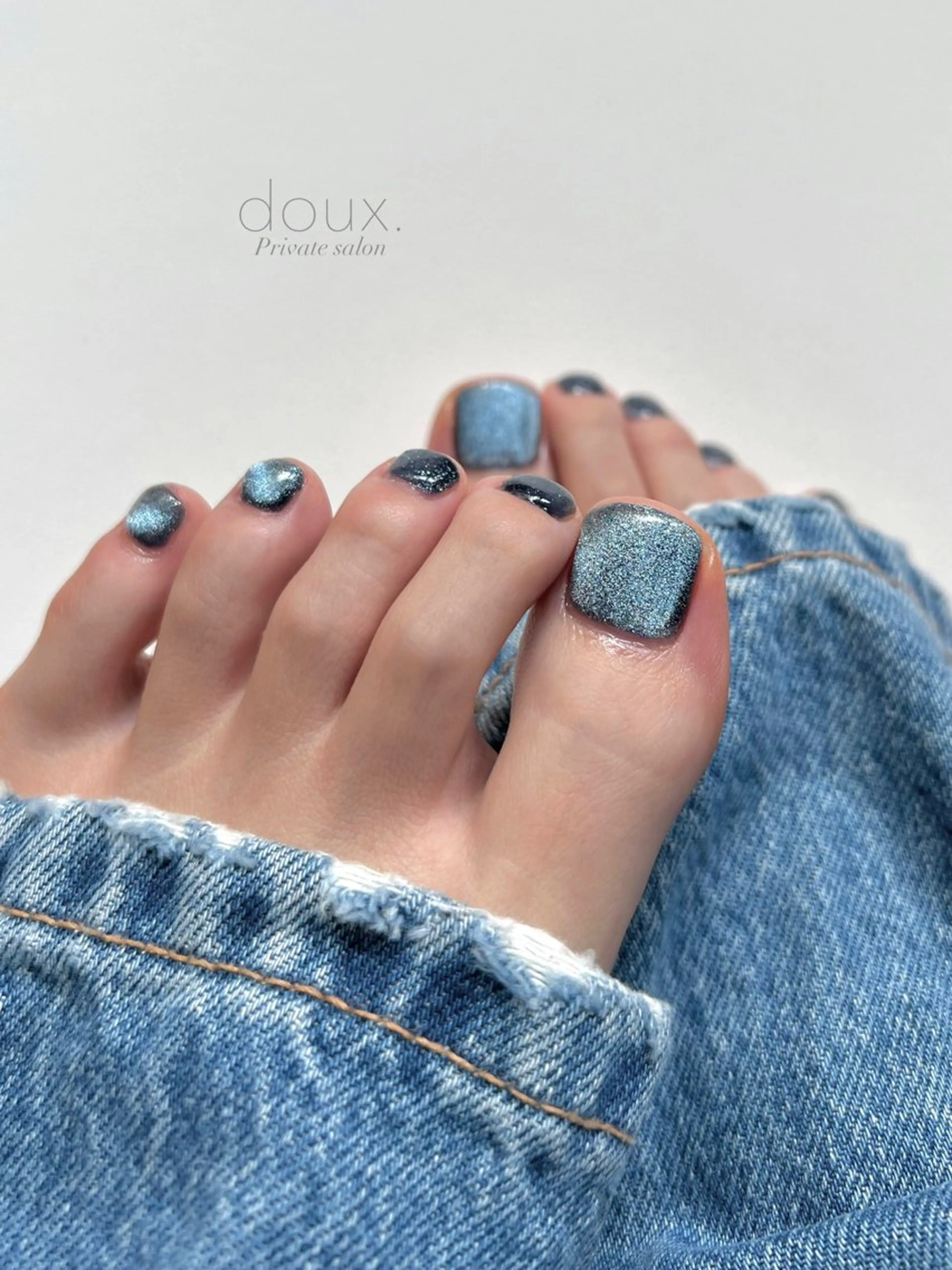 ネイル フラッシュネイル マグネットネイル フットネイル doux. nailのネイルデザイン