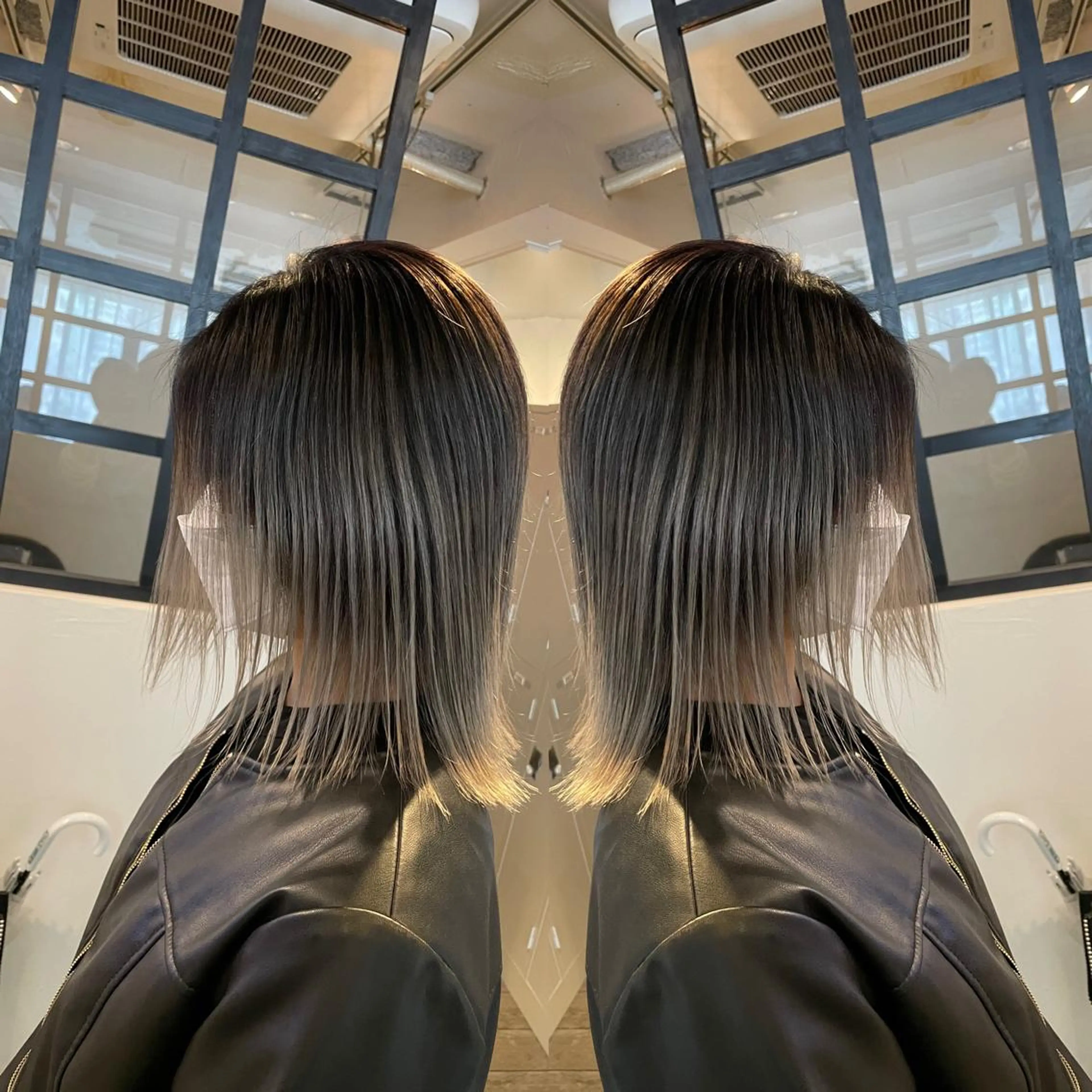 ミディアム カラー バレイヤージュ レイヤーカット ギャルの革命児 秀斗のヘアスタイル