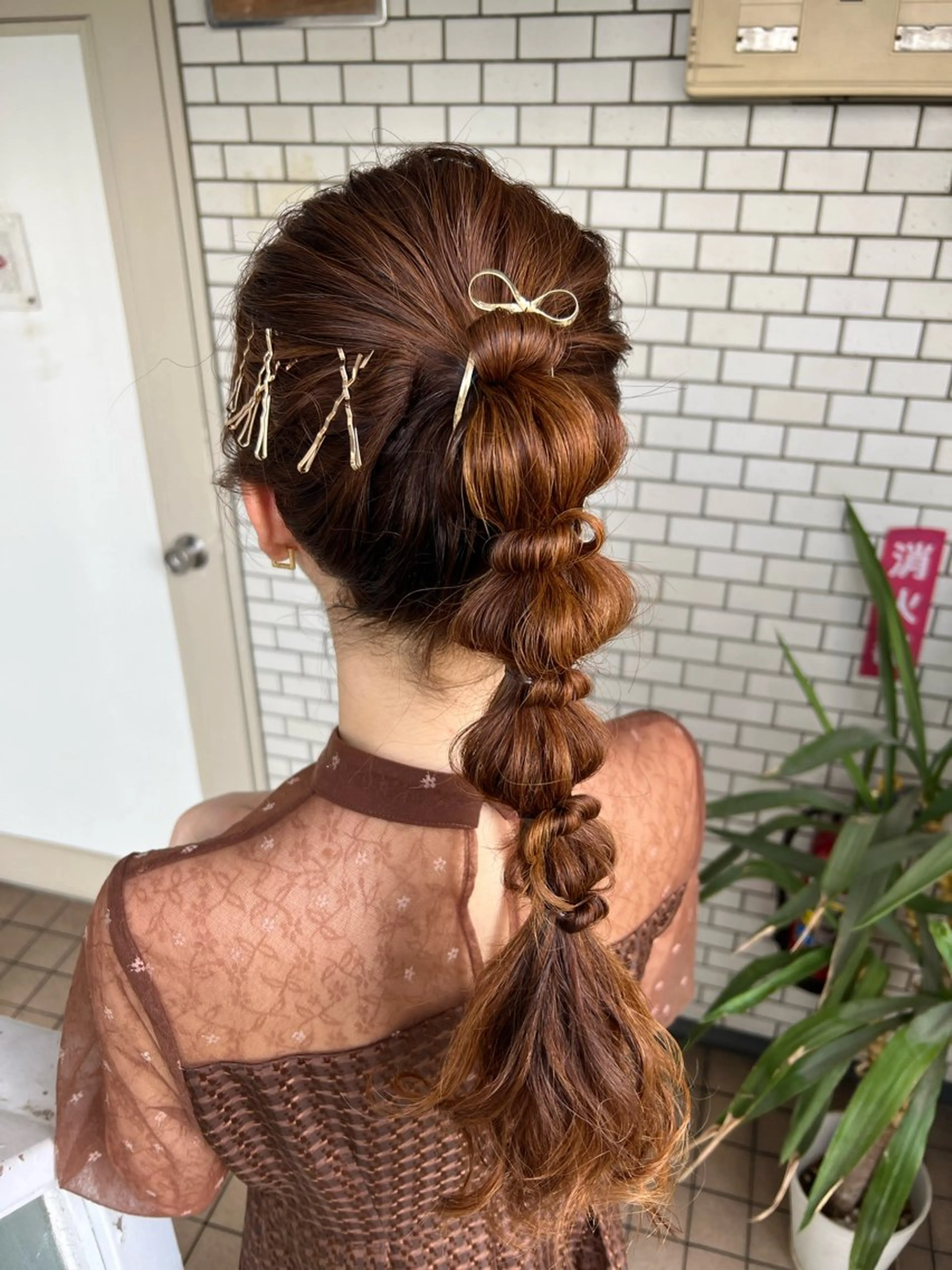 ヘアアレンジ 玉ねぎヘアー ヘアセット 大人可愛いヘアメイク 💋🧚‍♀️しずかのヘアスタイル