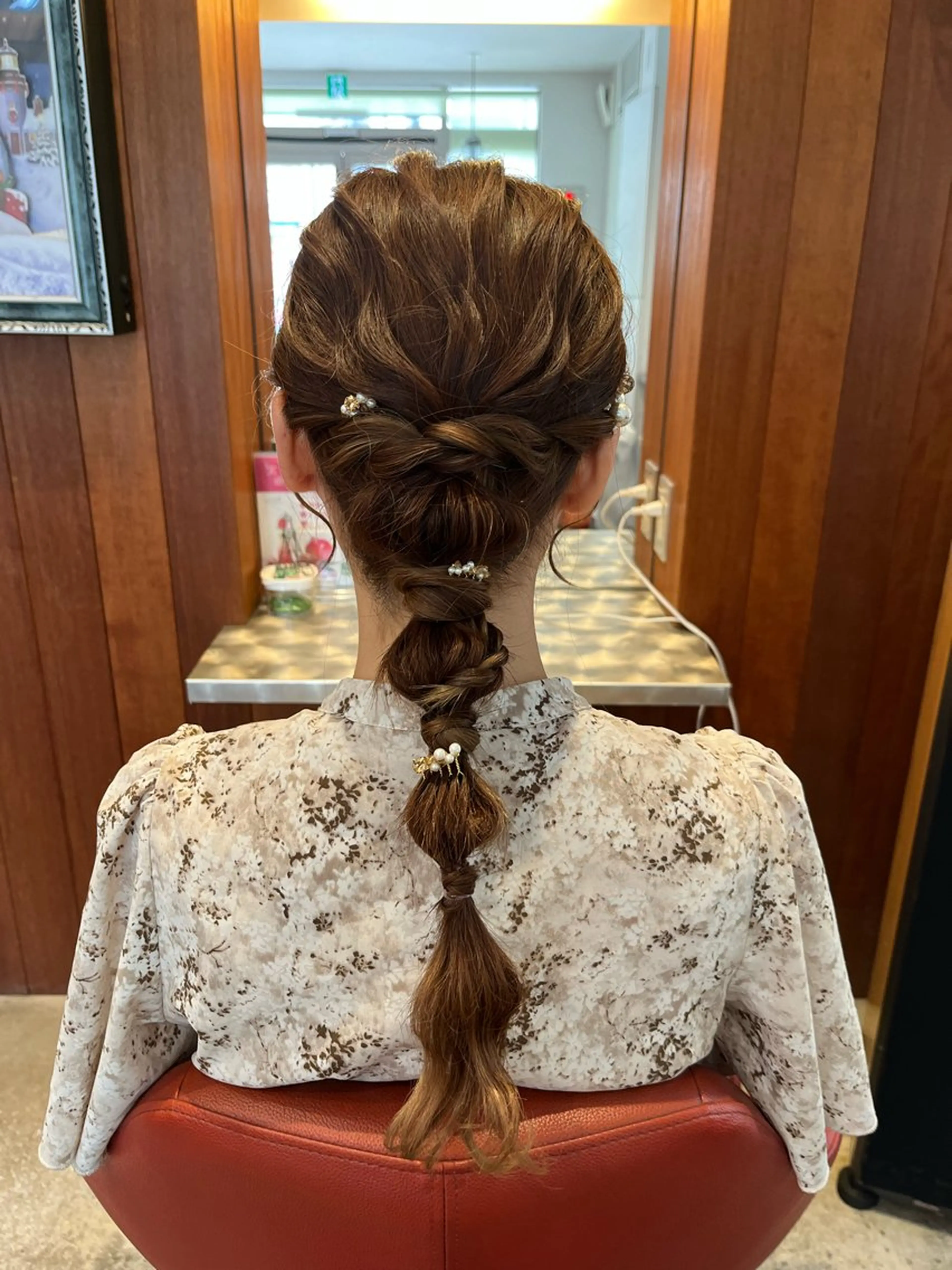 ロング ヘアアレンジ 結婚式・ブライダル ヘアセット 近 沙織のヘアスタイル