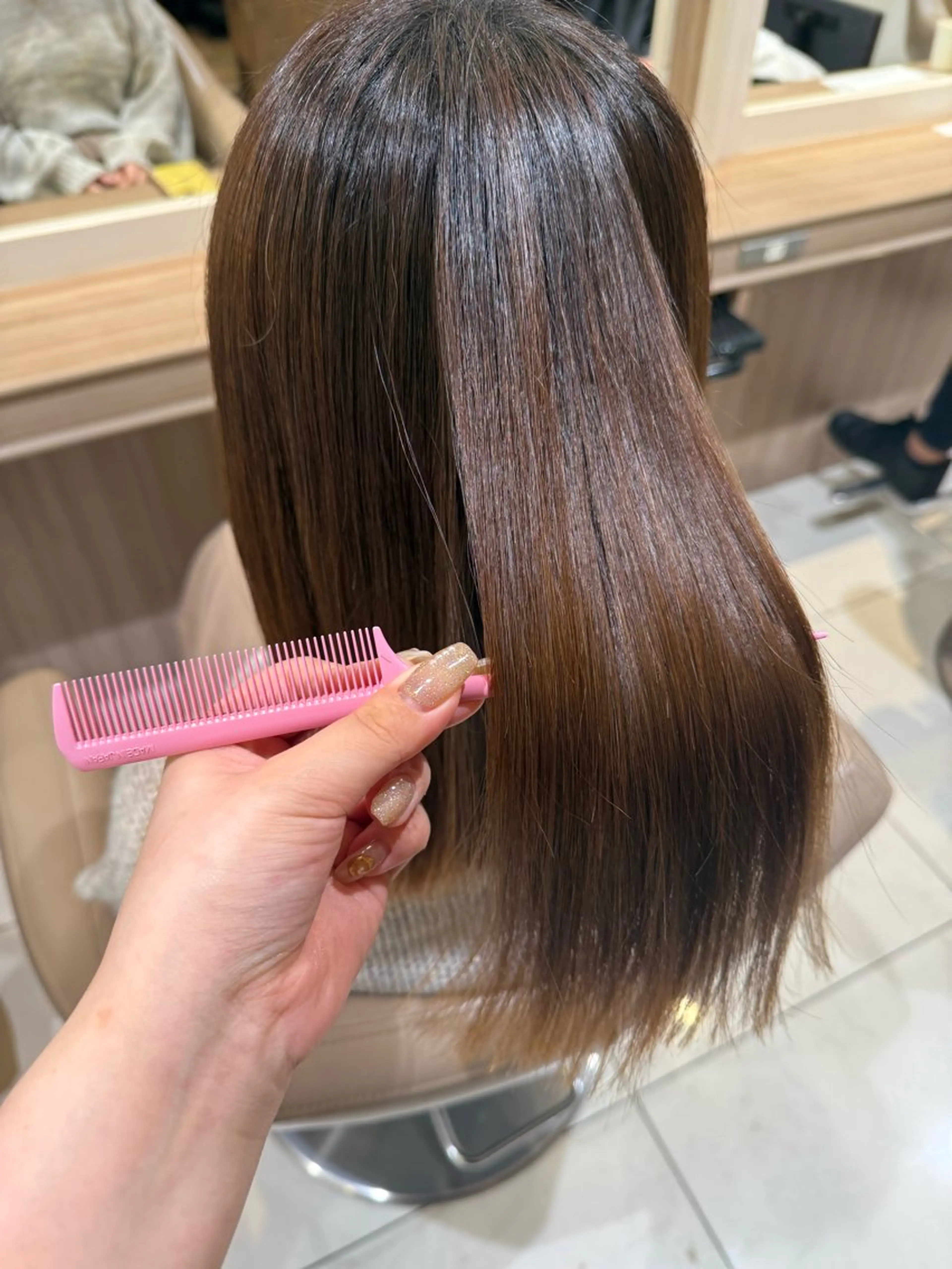 ミディアム パーマ カット 縮毛矯正 トリートメント 韓国ヘアメイク🎀/ 縮毛矯正✨山本媛香のヘアスタイル