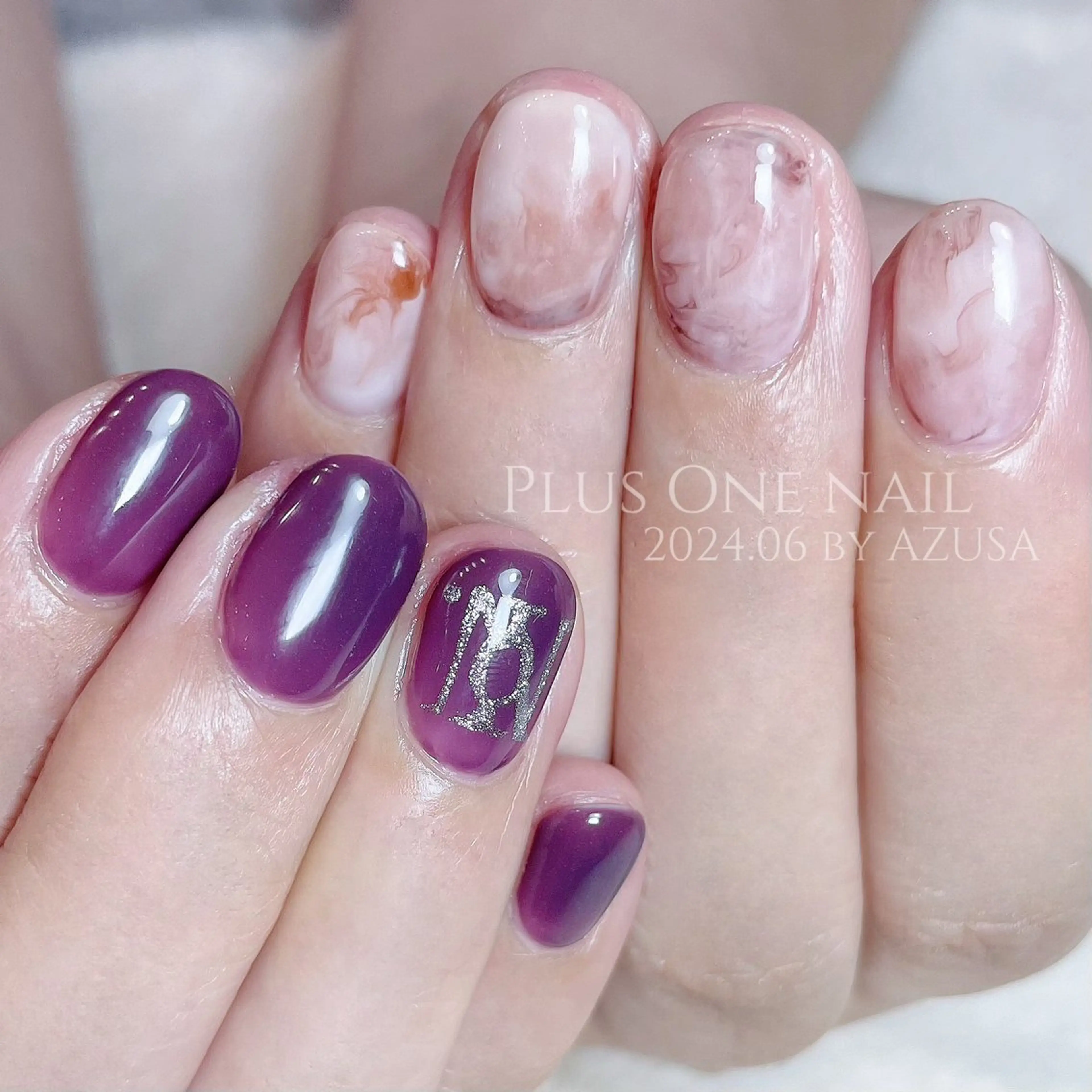 ネイル ニュアンスネイル ハンドネイル PLUS ONE    ネイルサロン所属・Plus  One _AZUSAのネイルデザイン