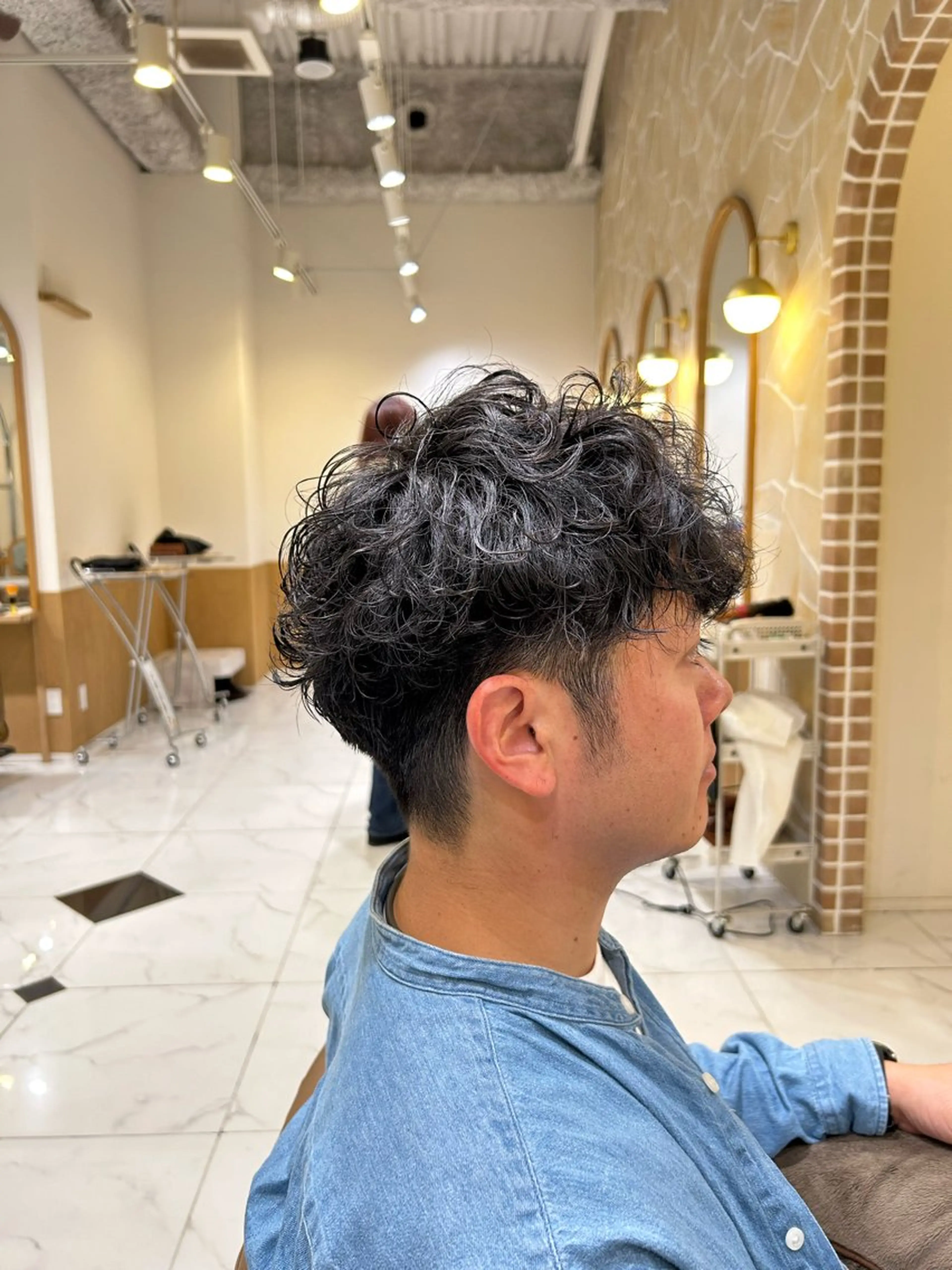 パーマ メンズ カット パーマ 辻 雅也のヘアスタイル