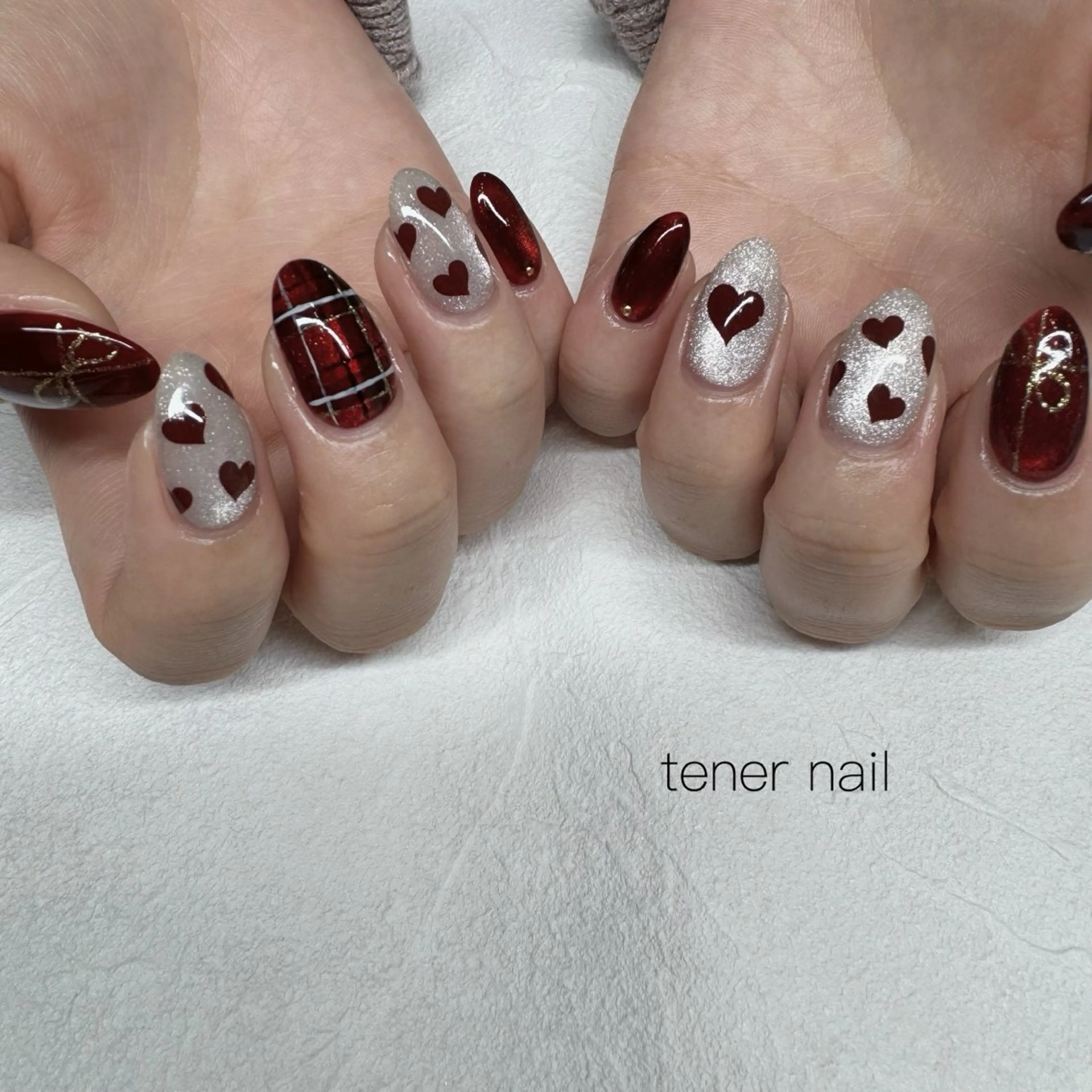 ネイル ハート ハンドネイル tener  nail  テネルネイル所属・テネルネイル tener nailのネイルデザイン
