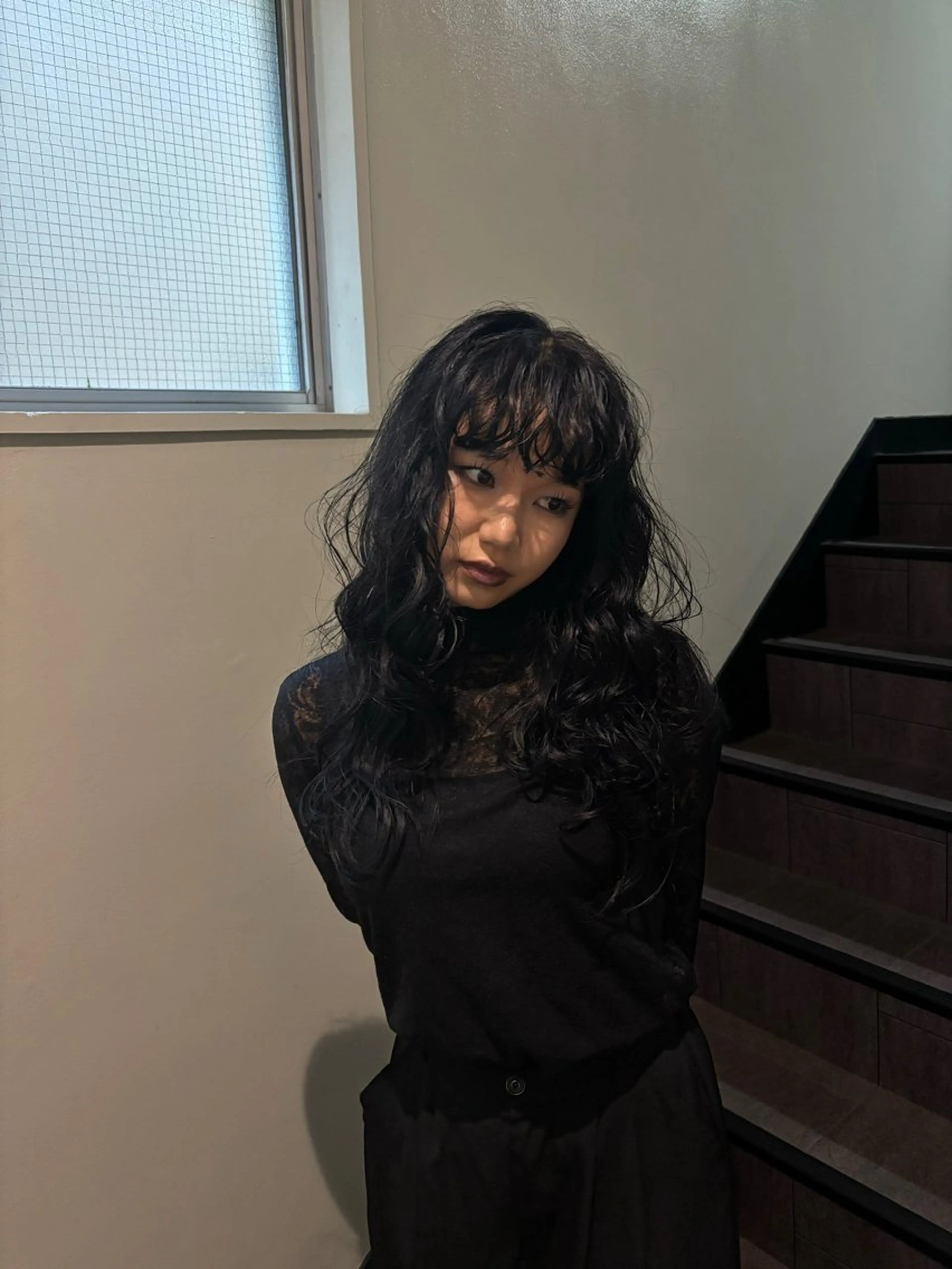 ロング パーマ 境 莉央のヘアスタイル