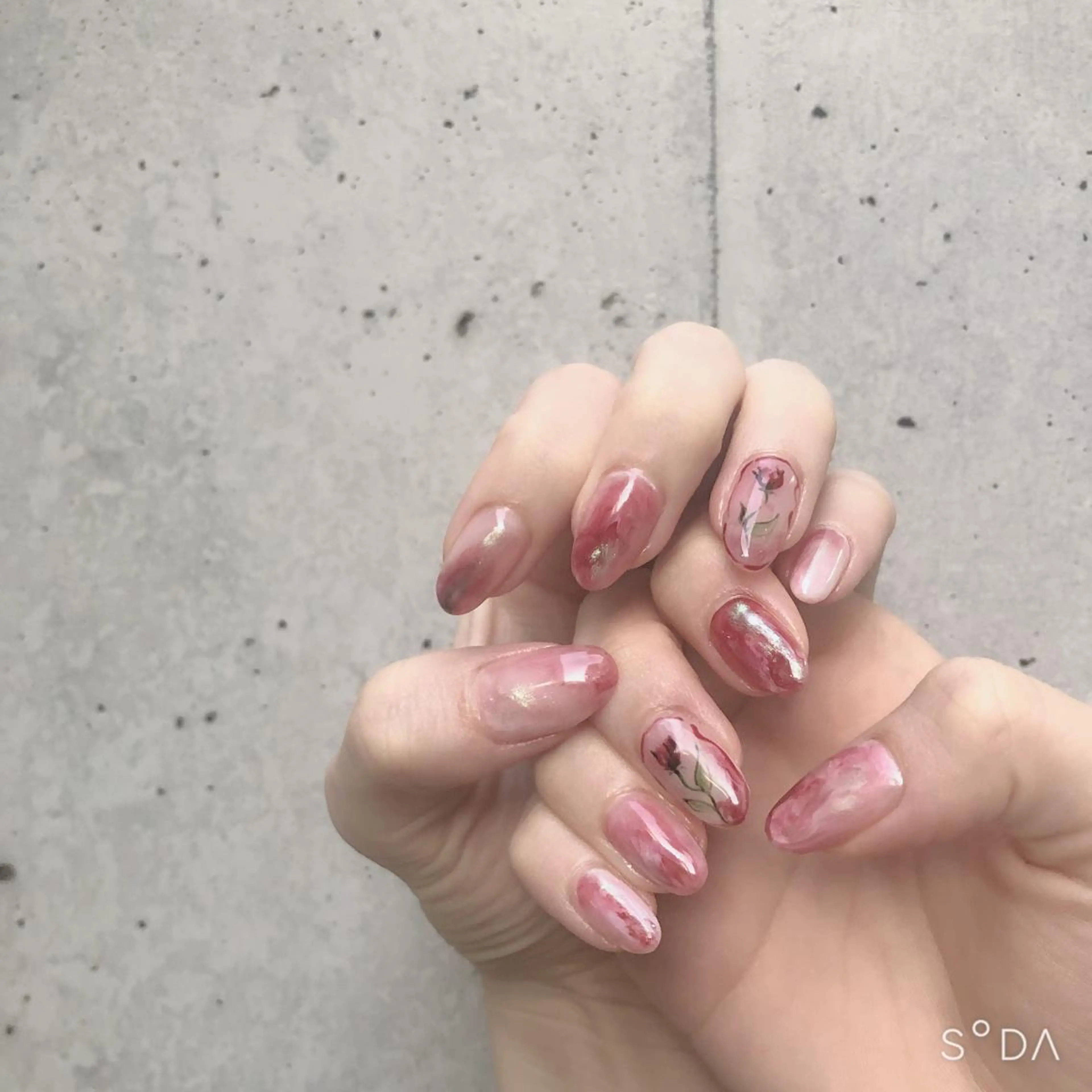 ネイル アートネイル ジェルネイル ミラーネイル ニュアンスネイル You kyehwaのネイルデザイン