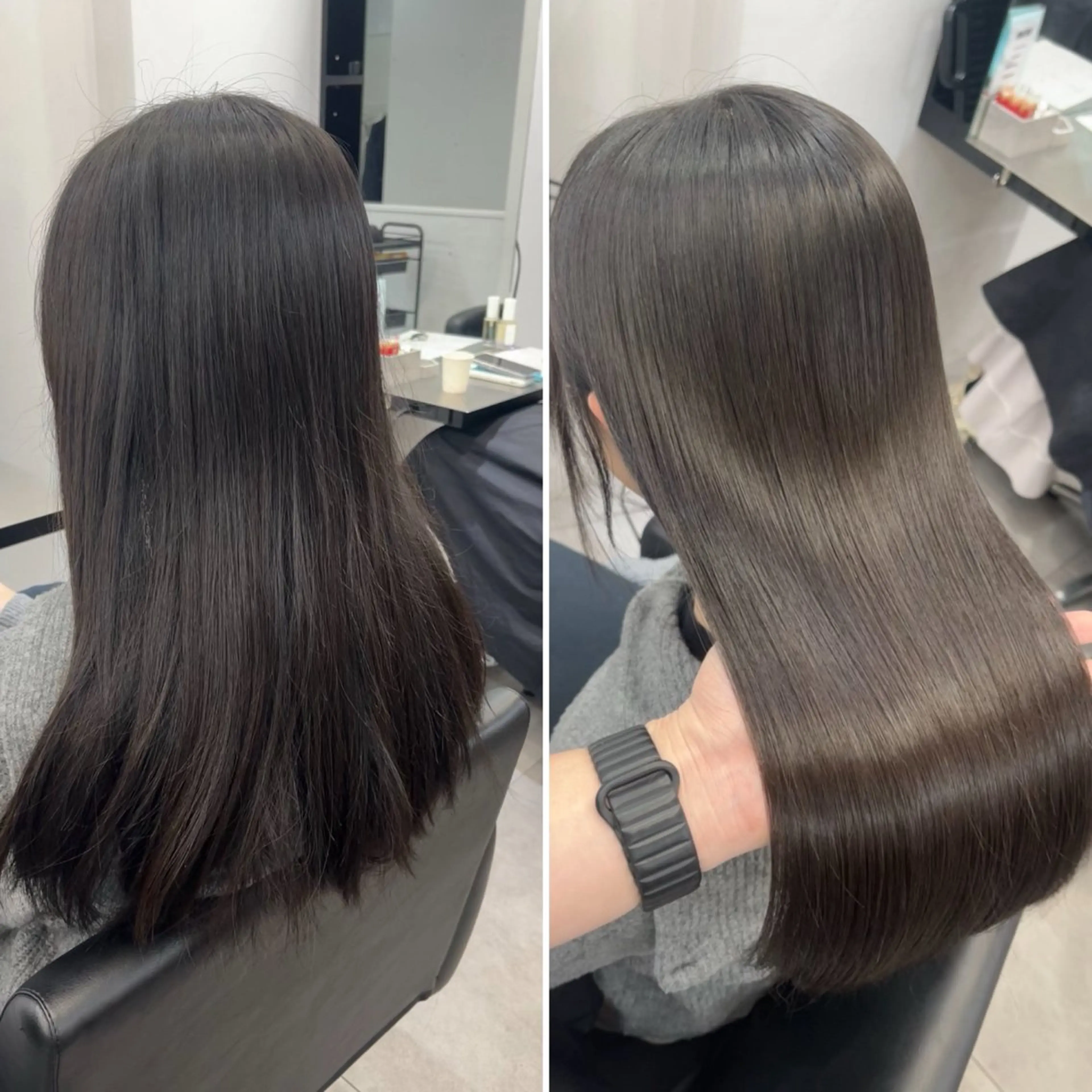 ロング カット ヘアカラー 縮毛矯正 トリートメント 髪質改善/縮毛矯正 梅田茶屋町/西尾祐作のヘアスタイル