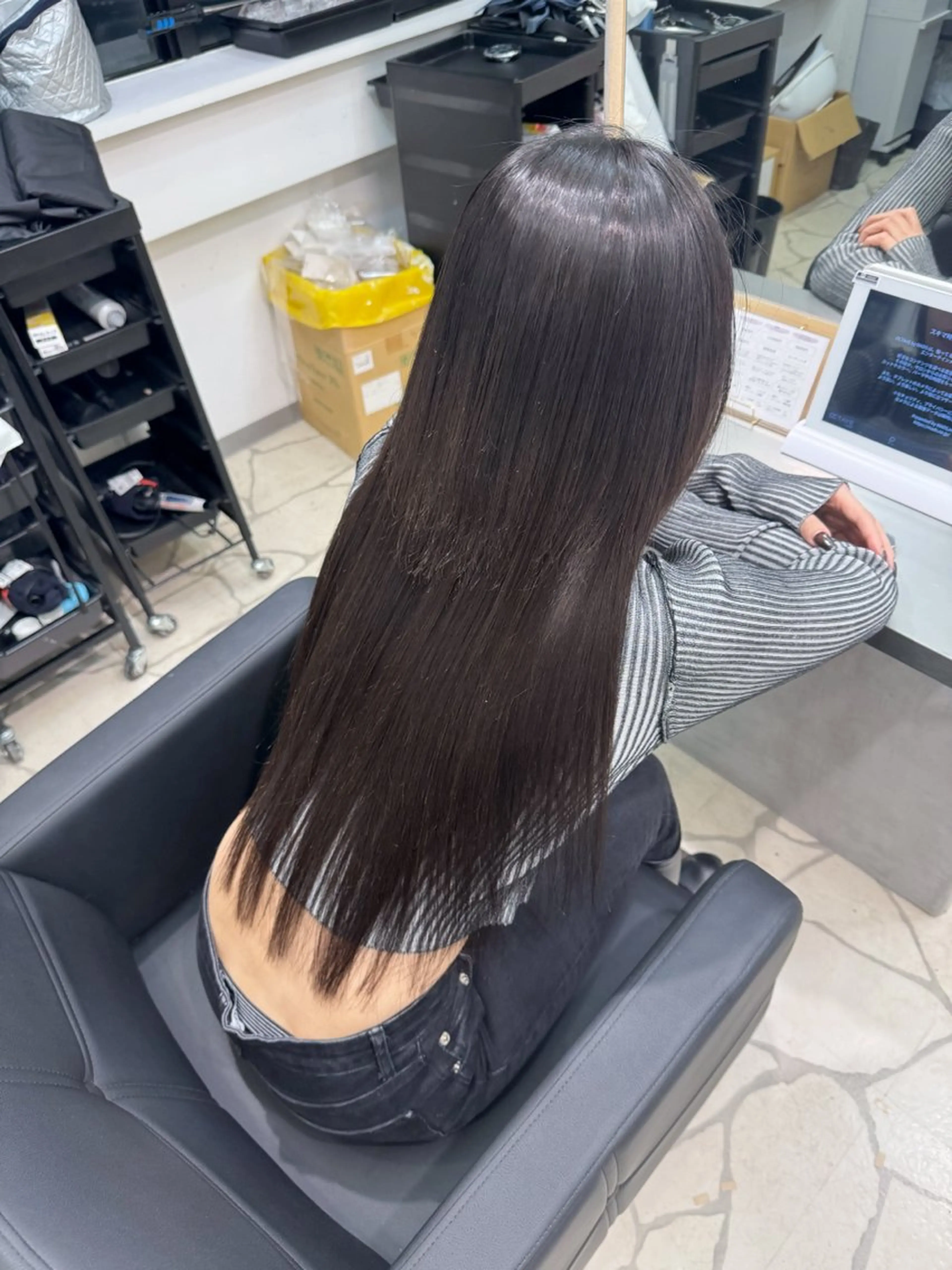 ロング ボブ エクステ ロング エクステ/透明感 韓国ヘア/KENTAのヘアスタイル