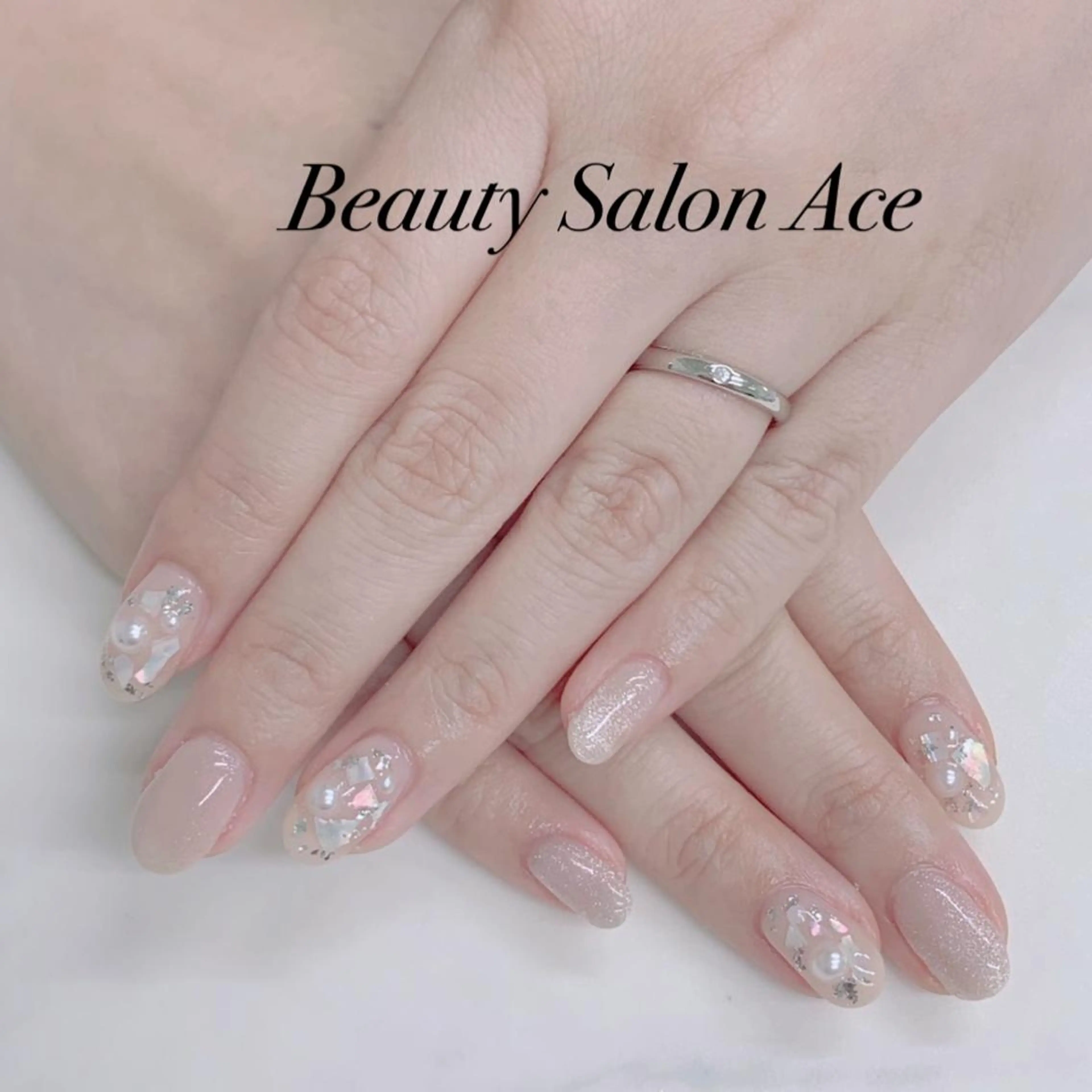 ネイル メンズネイル 夏ネイル ハンドネイル ハンドケア Beauty Salon Ace（ネイルサロン　エース）所属・池袋フィルイン Ace♡長さだしのネイルデザイン