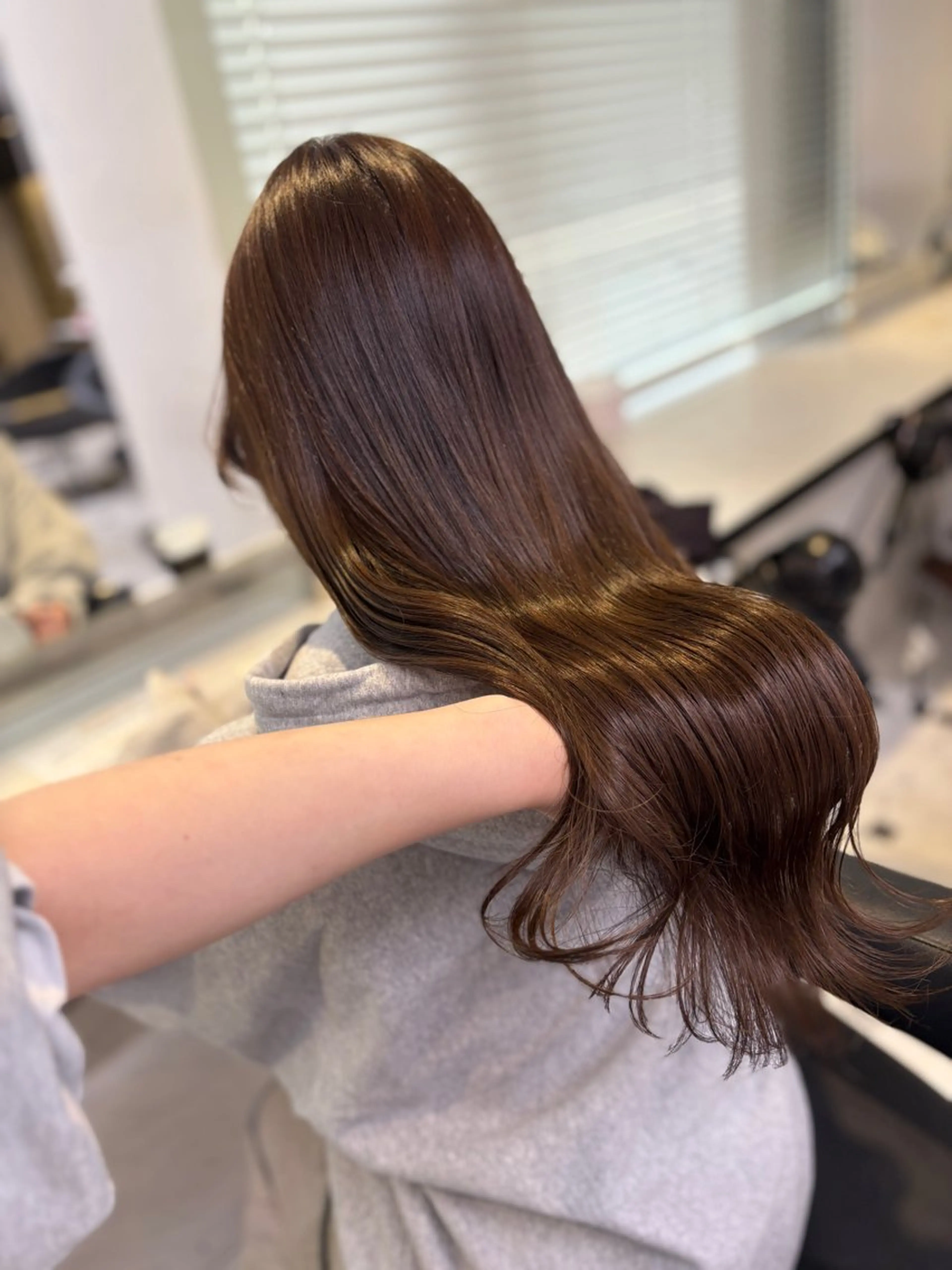 ロング カラー ブリーチ グレージュ ブリーチなしカラー ヘアカラー 💙ハイトーン韓国風 色白ヘア💙manaのヘアスタイル