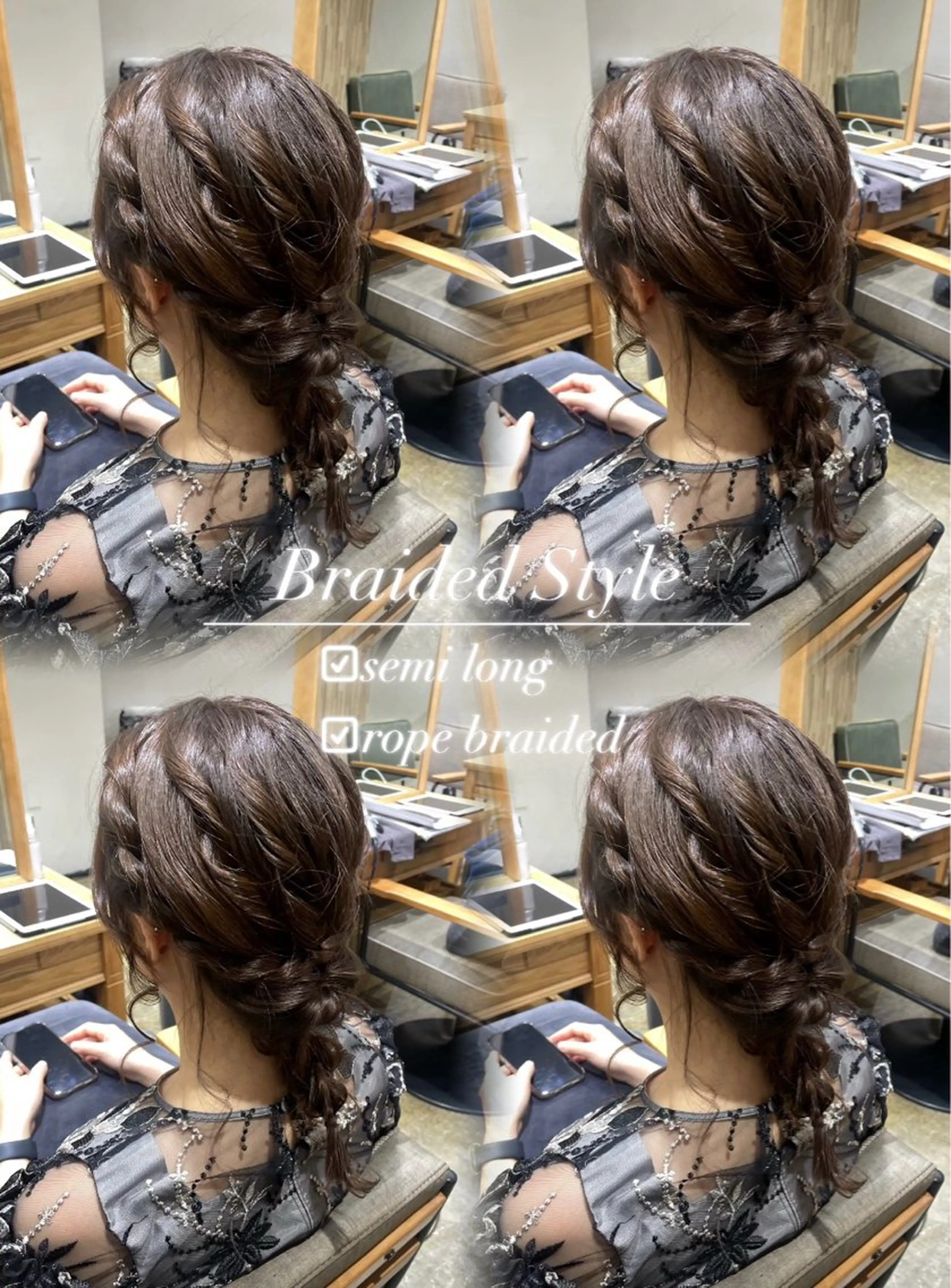 セミロング ヘアセット 🖤keina🖤 詳細必読:*･のヘアスタイル