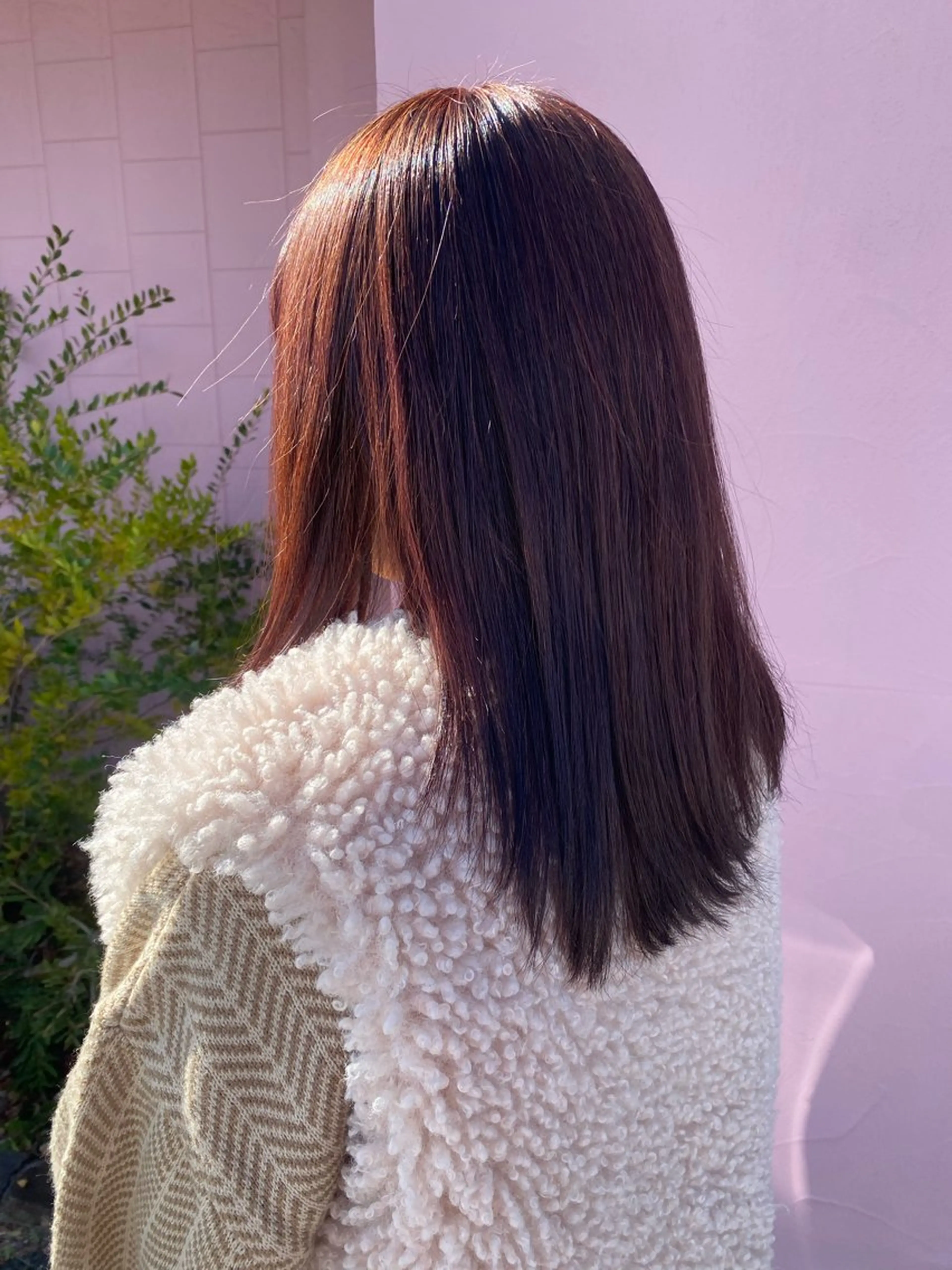 ミディアム カラー ブラウンカラー あいさ🤍ムラ無しカ ラー🤍のヘアスタイル