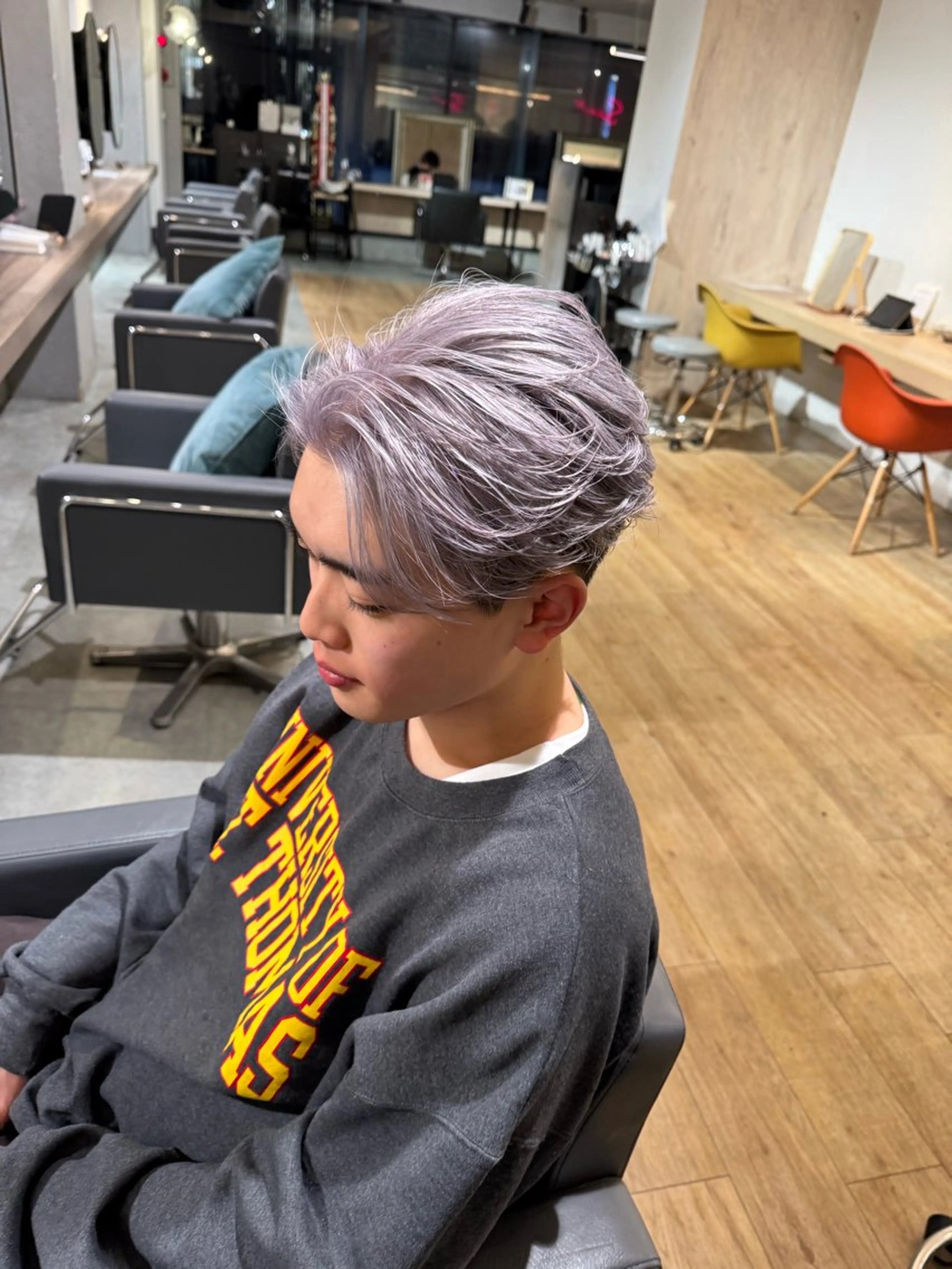 カラー 川副/シャドウ/ 波巻き/メンズパーマのヘアスタイル