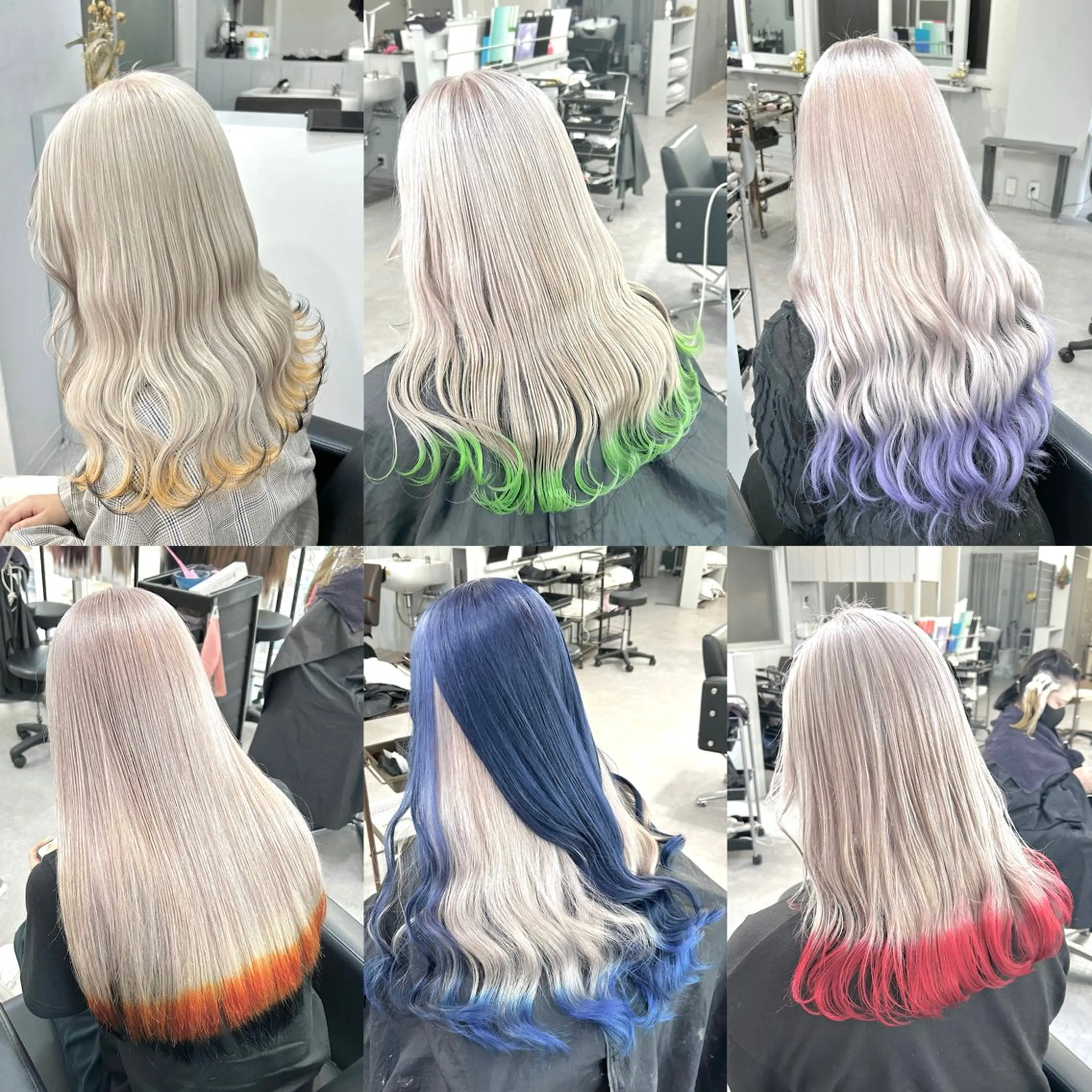 《高明度ブリーチリタッチ》ハイトーンブリーチリタッチ＋オンカラー全体の写真