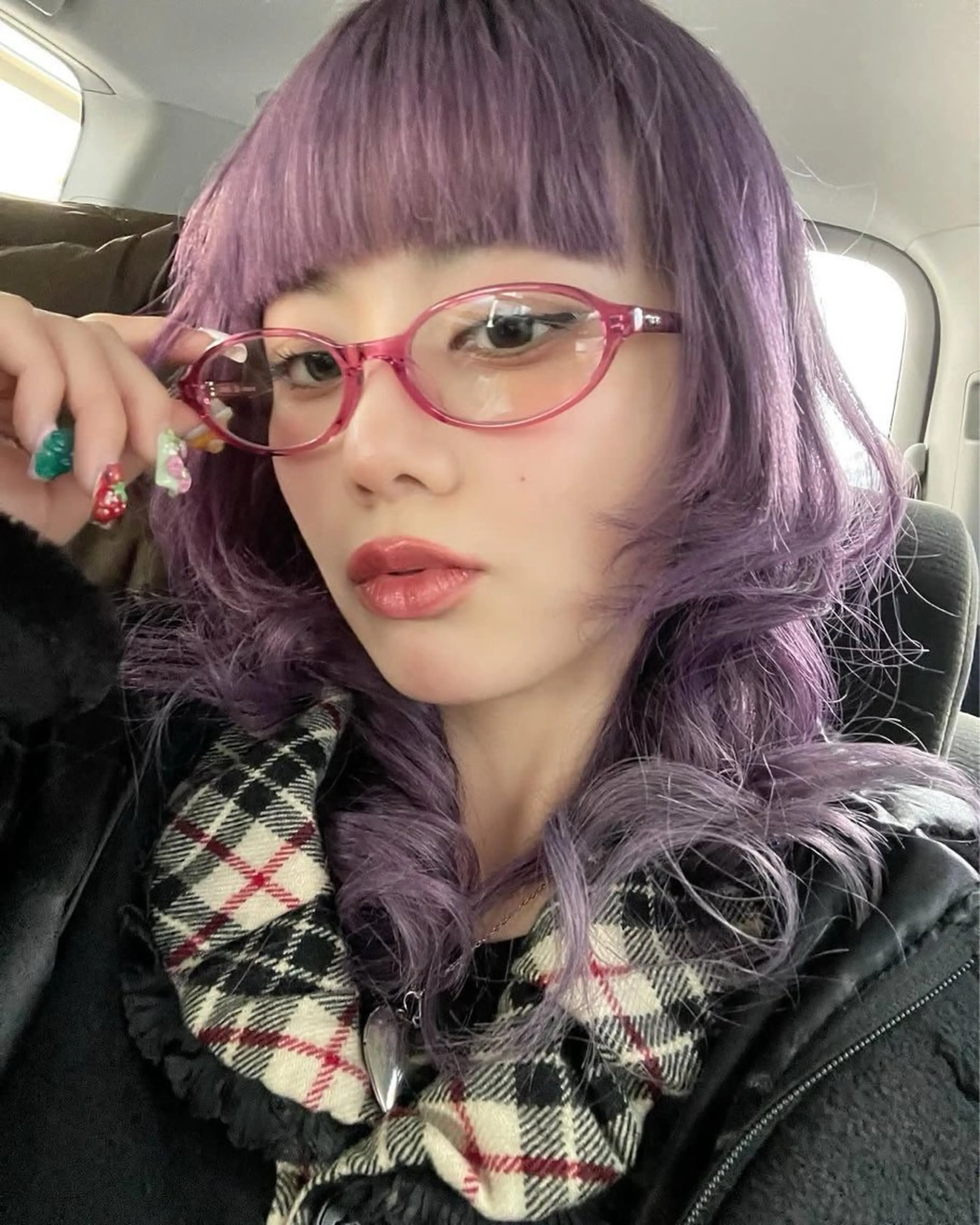 カラー ハッシュレイヤー/ ベージュ/senaのヘアスタイル