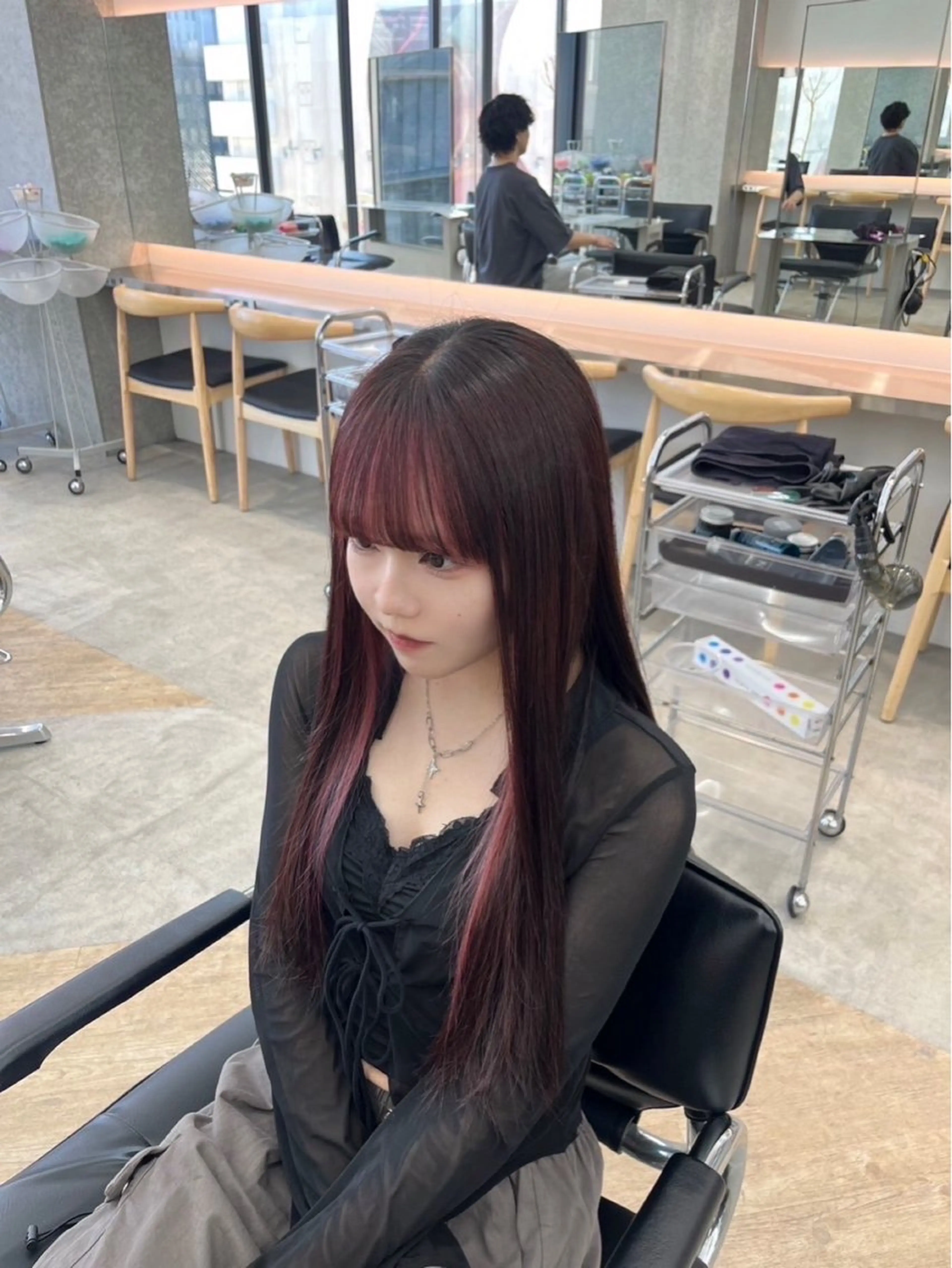 ⭐️ミニモ限定価格 メンズ＆レディース カット+オンカラー＆AJトリートメント❤️黒染めしたい方茶髪にしたい方はぜひ‼️の写真