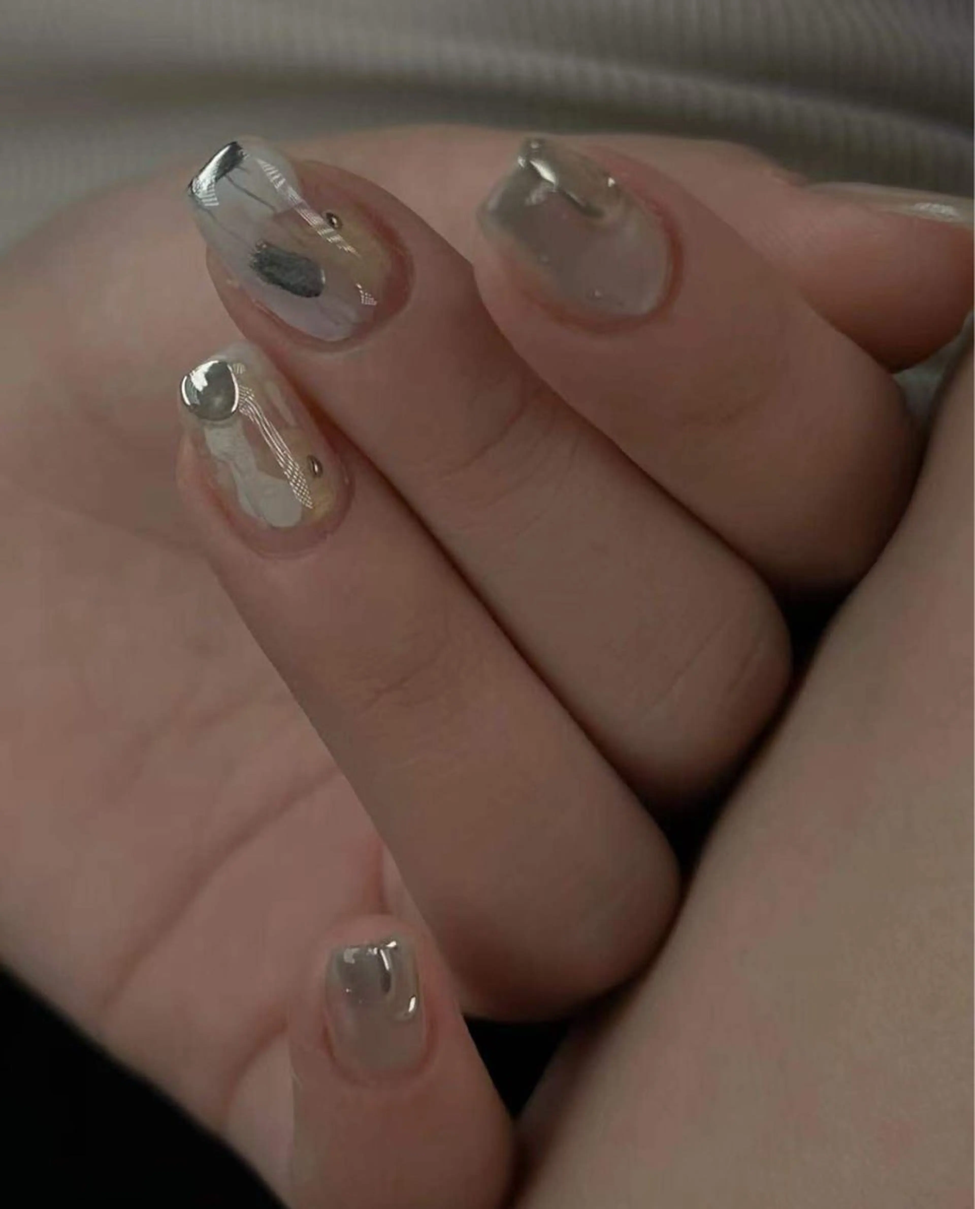 ネイル オーロラネイル フラワーネイル フットネイル フレンチネイル ジェルネイル ハンドネイル BabyYouMi ねねのネイルデザイン