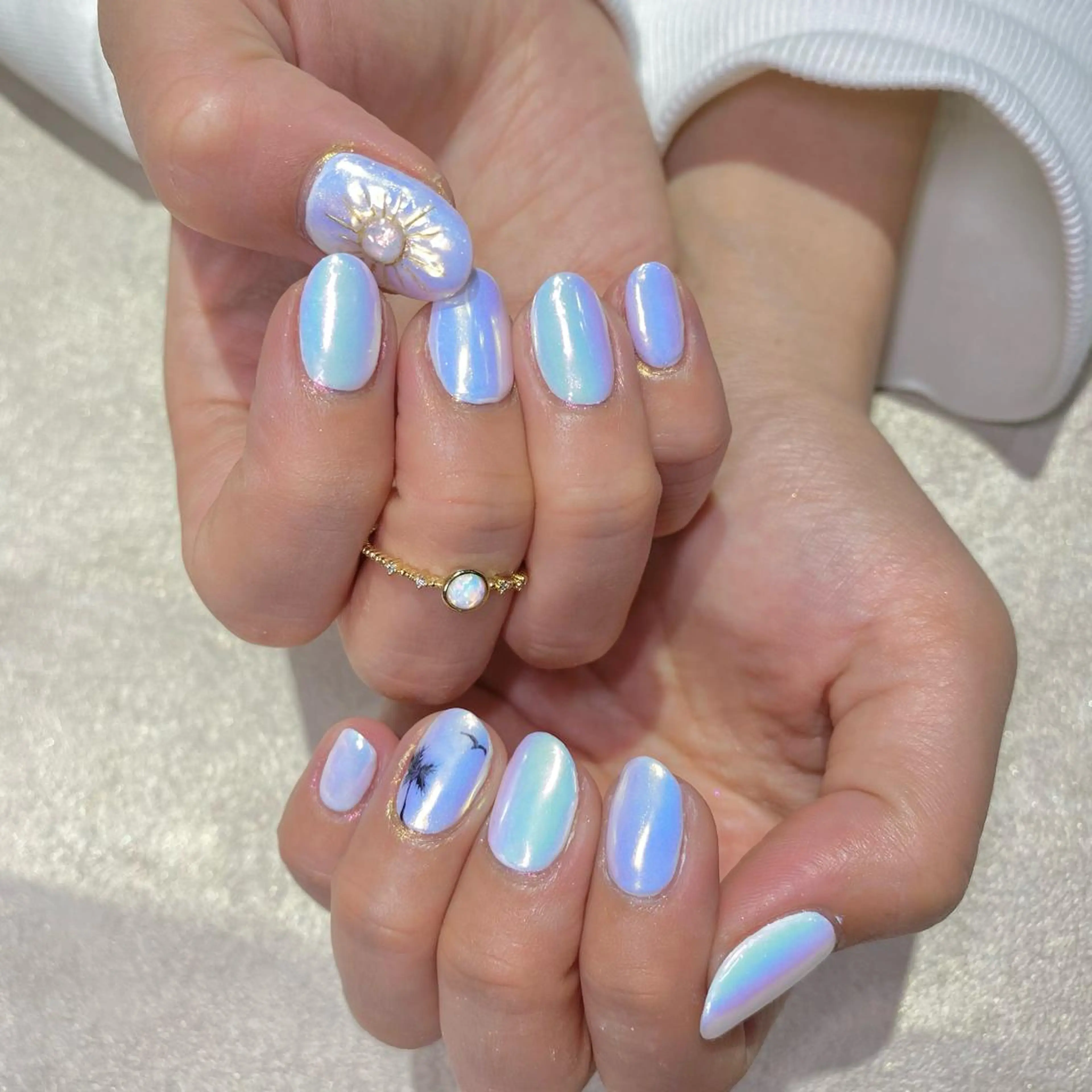 ネイル アートネイル ハンドネイル Amber21.所属・Nagahama Akariのネイルデザイン