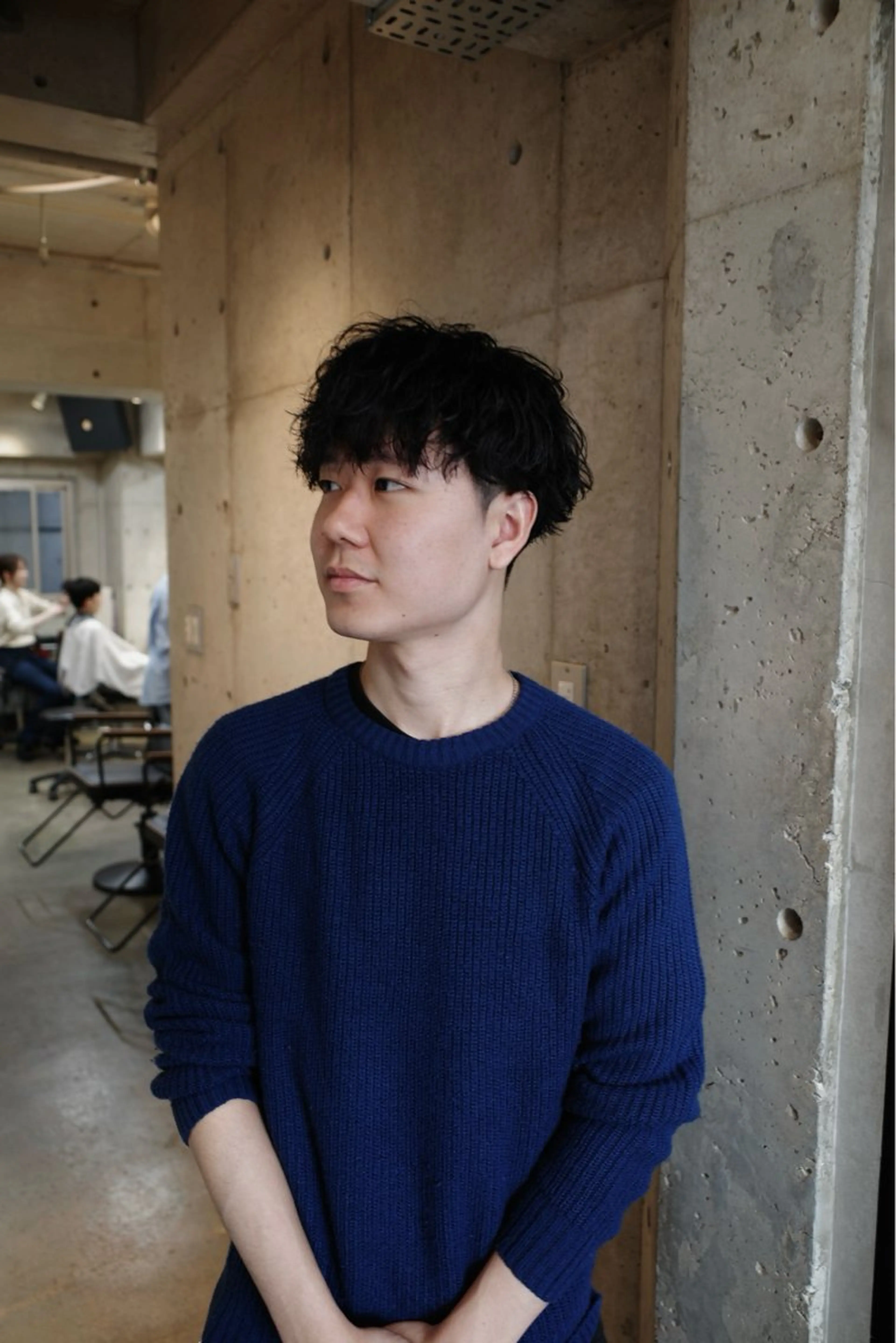 ミディアム ミディアムパーマ 宮崎 恵多のヘアスタイル