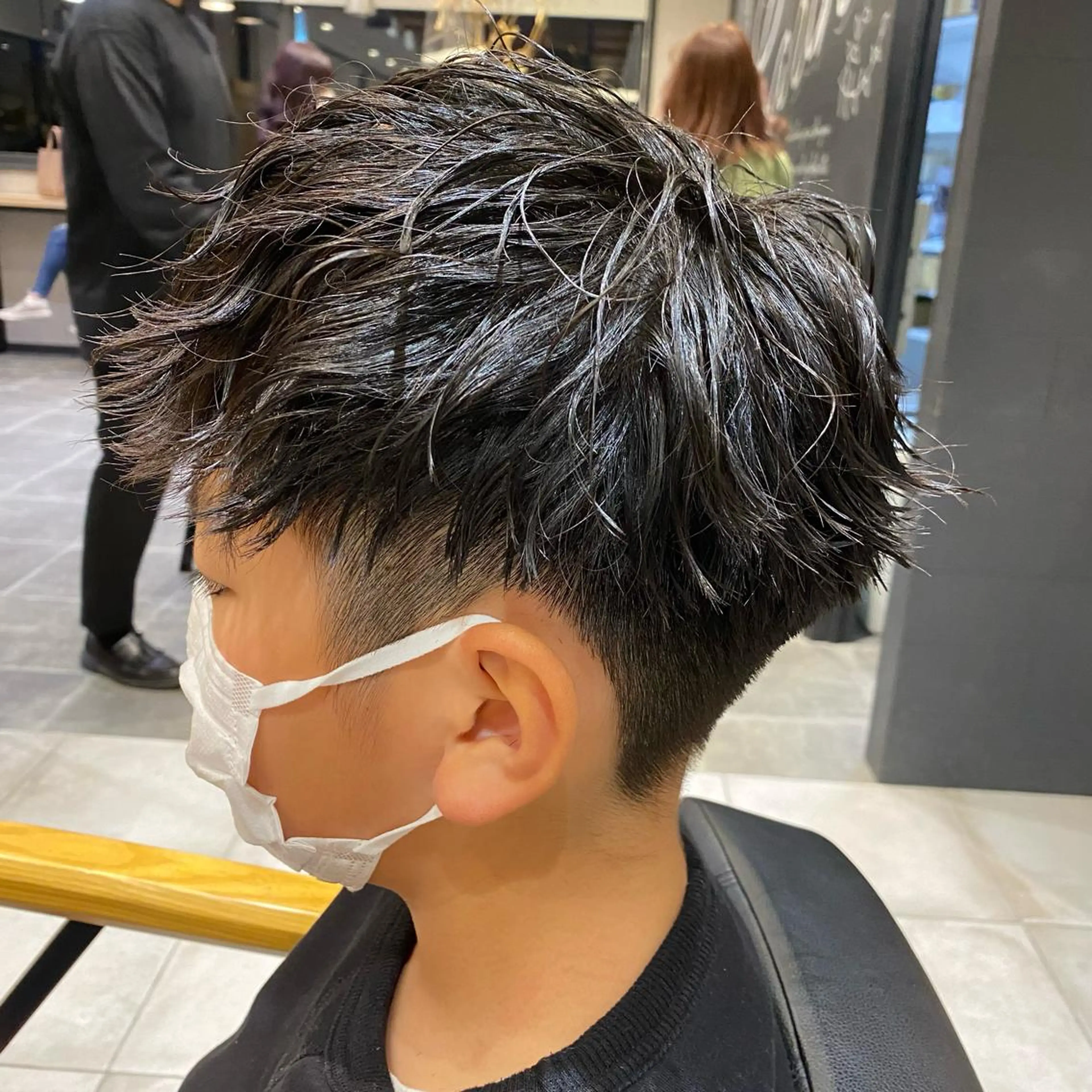 ショート パーマ メンズ キッズ Seaツイスト/ ユウガのヘアスタイル