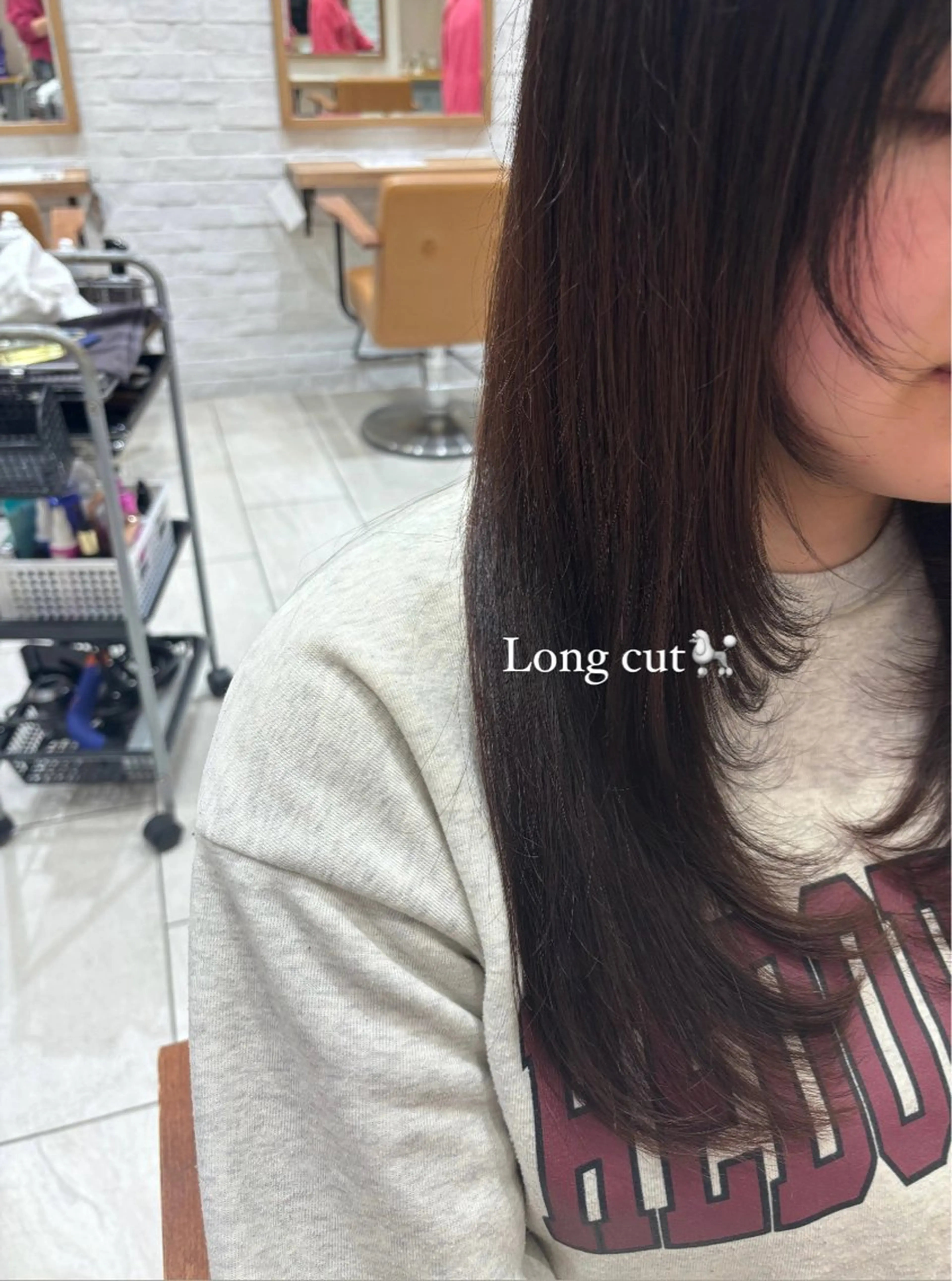 ロング 顔周りカット 小竹 夏花のヘアスタイル